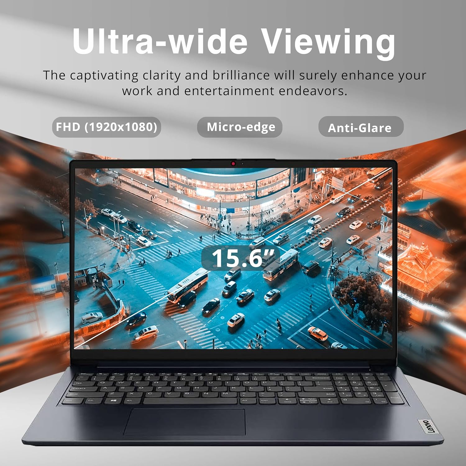 Lenovo IdeaPad Laptop FHD de 15.6 pulgadas, procesador Intel Pentium Silver N6000, 12 GB de RAM, SSD PCIe de 512 GB, cámara web HD 720P, Dolby