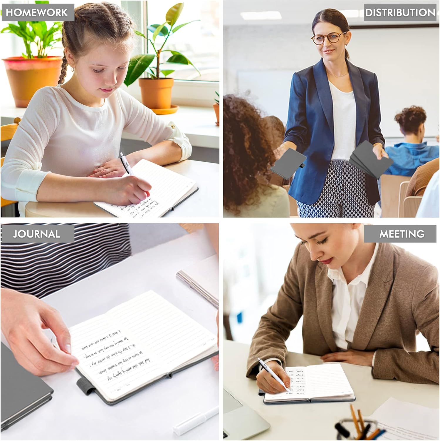 feela Paquete de 15 cuadernos pequeños de bolsillo a granel, mini bloc de notas lindos de tapa dura con rayas universitarias con soporte para