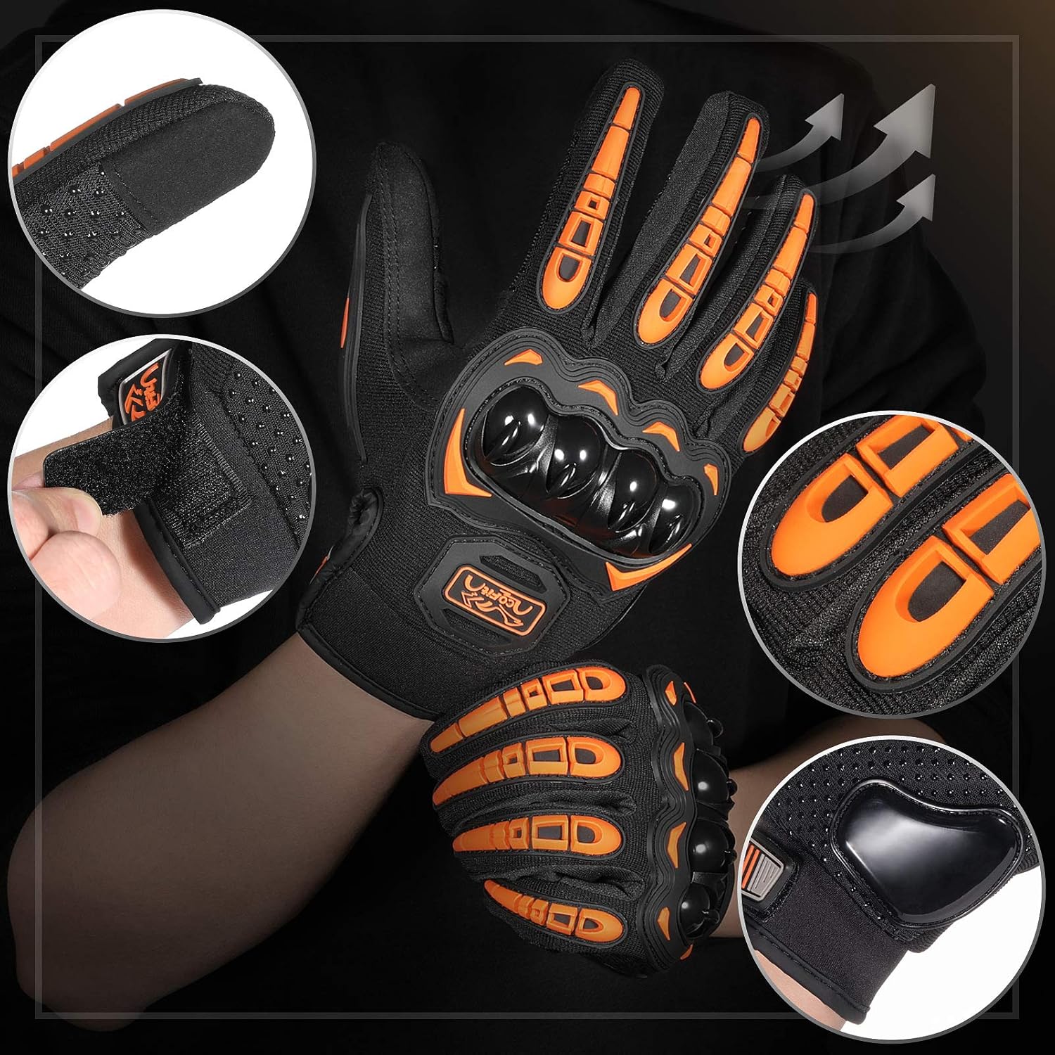COFIT Guantes de motocicleta para hombres y mujeres, compatible con pantalla táctil, para cuatrimoto BMX MTB, carreras de carretera, ciclismo,