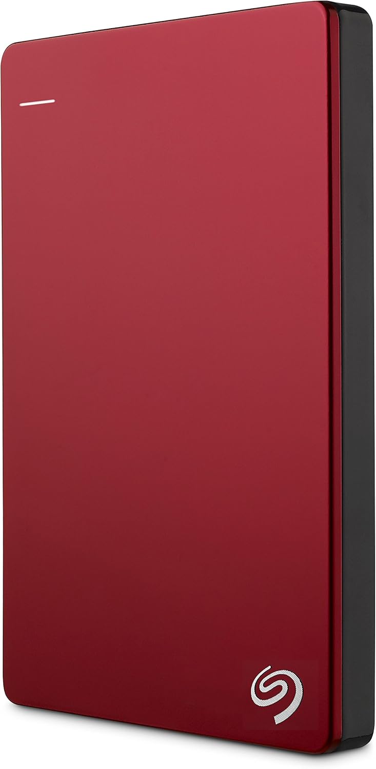 Seagate Backup Plus Slim Portátil (1TB) USB 3.0 2.5″ Disco Duro Externo – Rojo