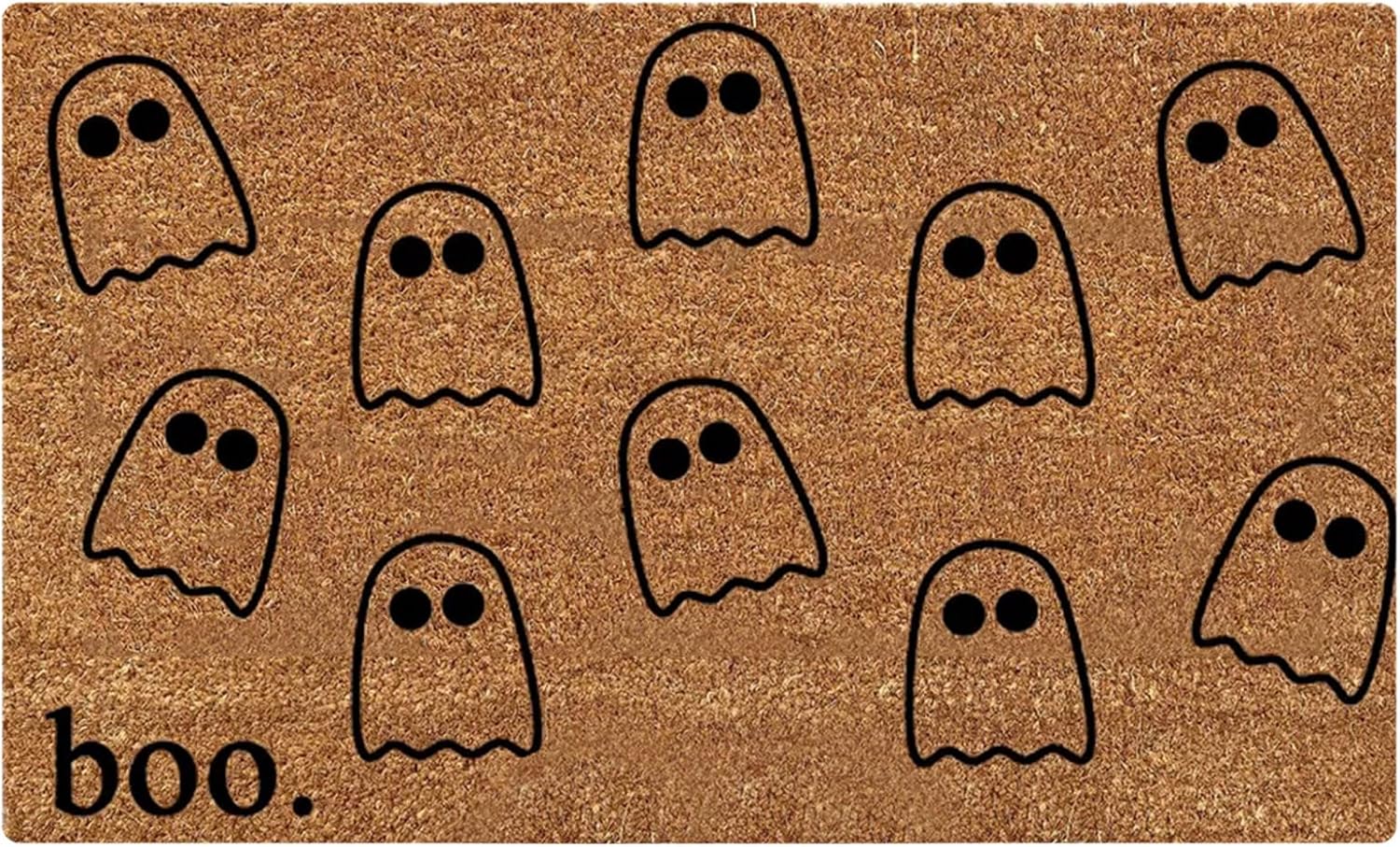 Felpudos interiores de calabaza de Halloween para puerta delantera, 23.6 x 15.7 pulgadas, diseño de Hello Come On in We Been Expecting You,