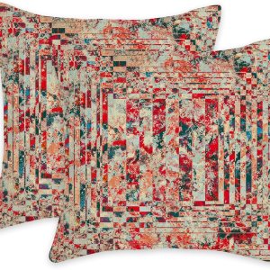 eshabear Juego de 2 fundas de almohada coloridas de pintura artística, impresión de doble cara para el hogar, interior y exterior, para sofá cama eshabear Juego de 2 fundas de almohada coloridas de pintura artística, impresión de doble cara para el hogar, interior y exterior, para sofá cama