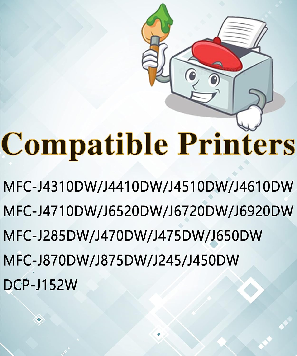 MM MUCH & MORE Cartucho de tinta de repuesto compatible para Brother LC103 LC101 LC103XL LC103CL para usar con impresora MFC-J870DW MFC-J6920DW