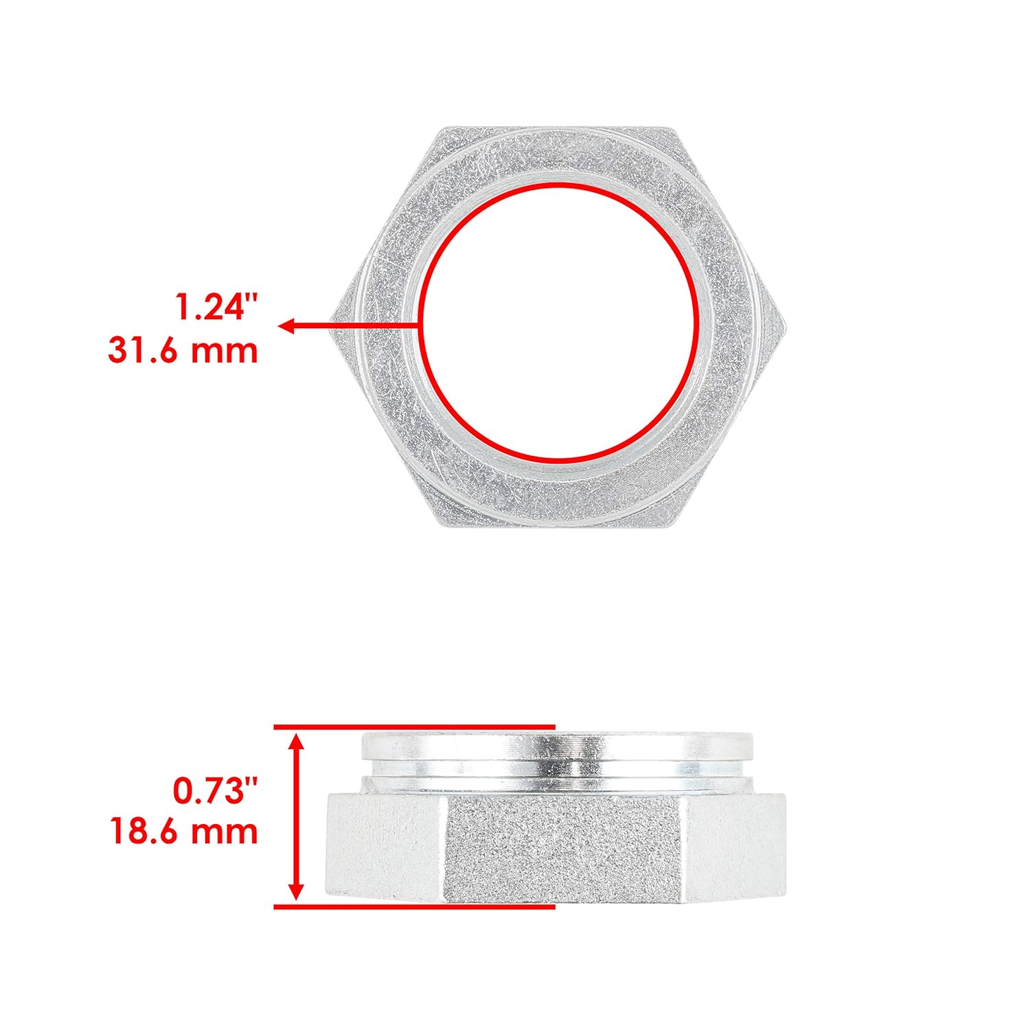 Caltric 2 tuercas de eje trasero compatibles con Polaris Scrambler 400 2×4 4×4  Scrambler 500 2×4 4×4 2002