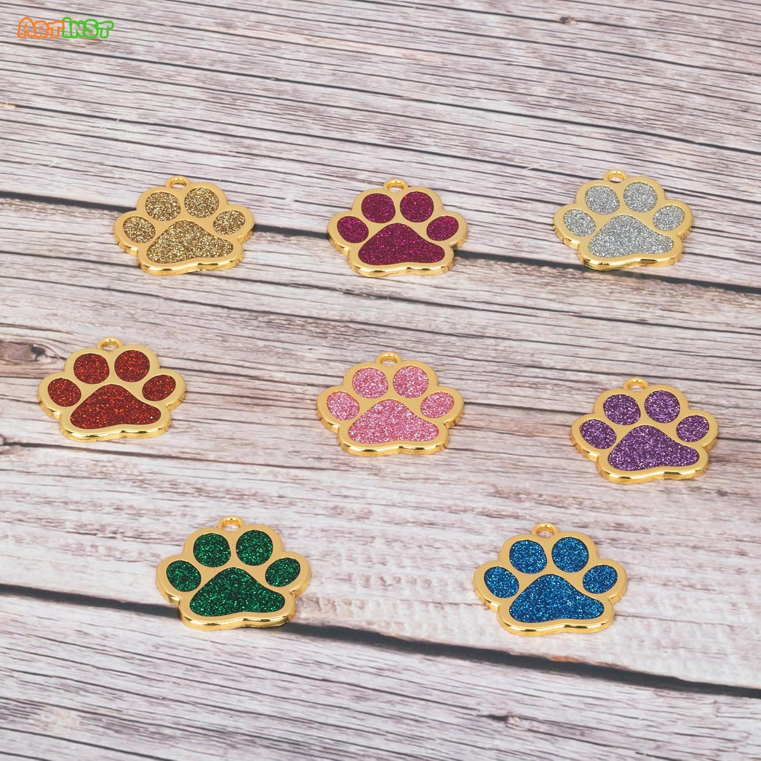 Etiqueta para perro con grabado personalizado de hasta 5 líneas de contenido para el nombre e información de tu mascota, bonita etiqueta de
