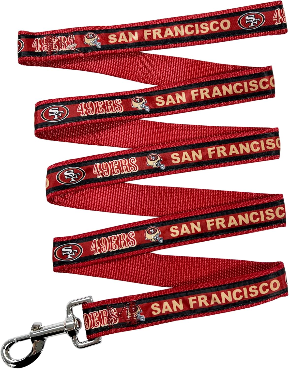 NFL Pet Strap San Francisco 49ers – Correa para perro, correa mediana del equipo de fútbol para perros y gatos. Una correa brillante y colorida para