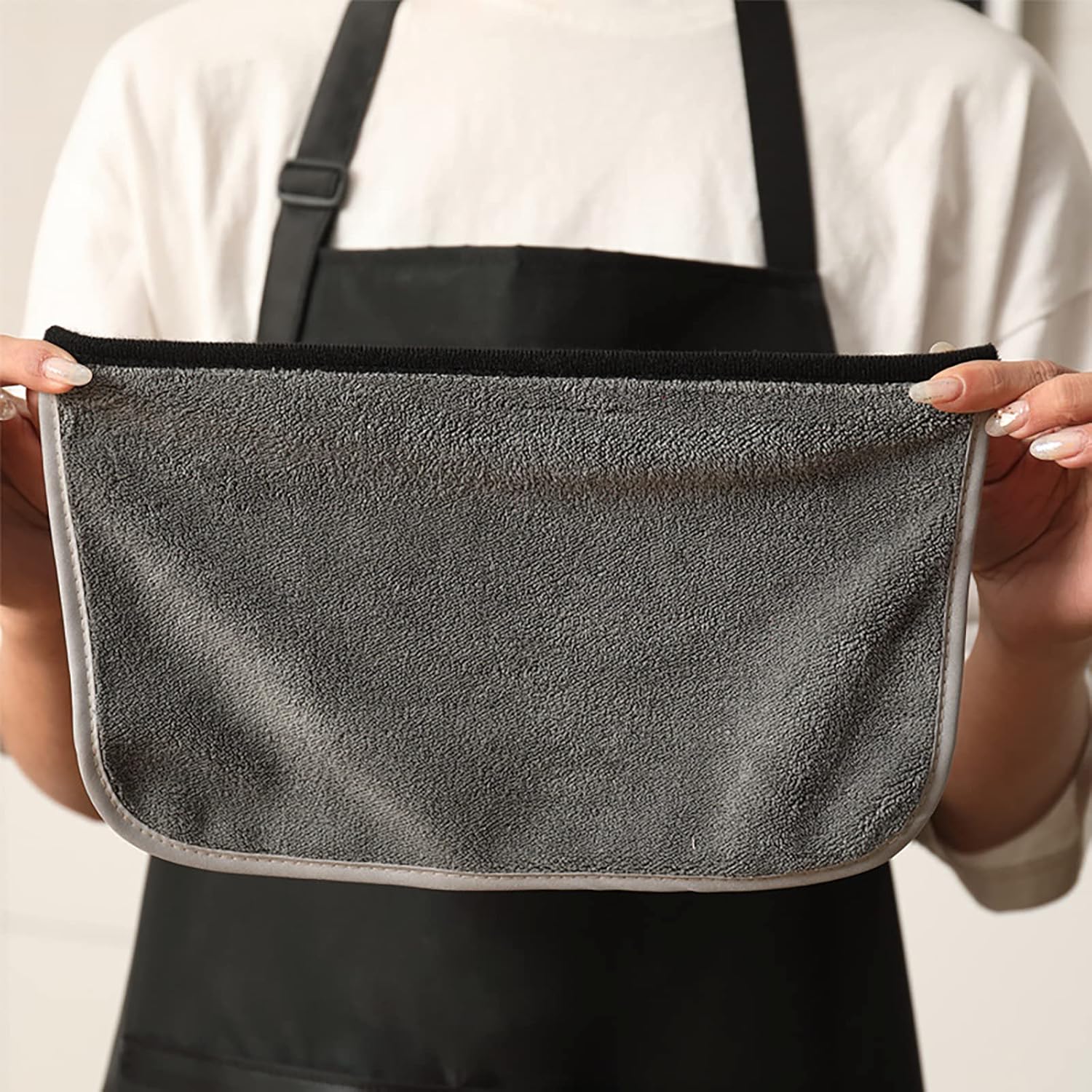 -Delantales para mujer con bolsillos, delantal con paño de mano extraíble. Delantal ajustable para cocina (paquete de 1)