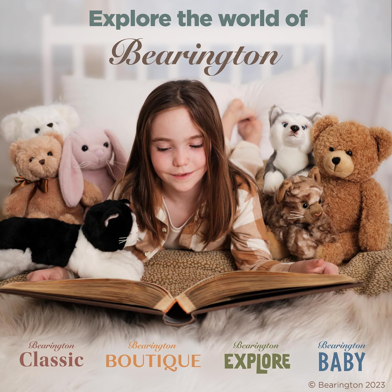Bearington Evie – Muñeco de peluche navideño de 16.5 pulgadas