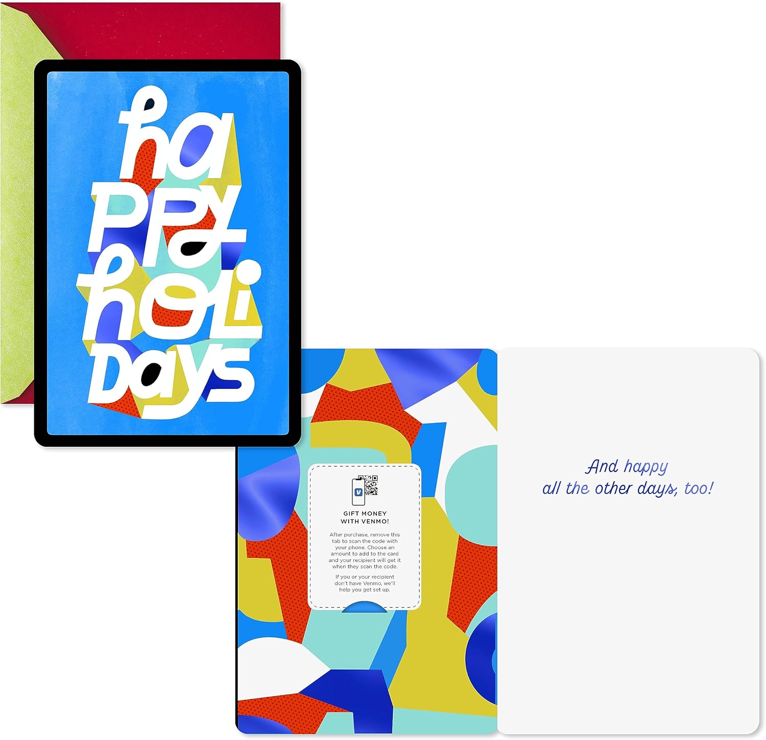 Hallmark y Venmo Tarjetas de Felicitación de Navidad (2 Tarjetas con Sobres) Felices Fiestas
