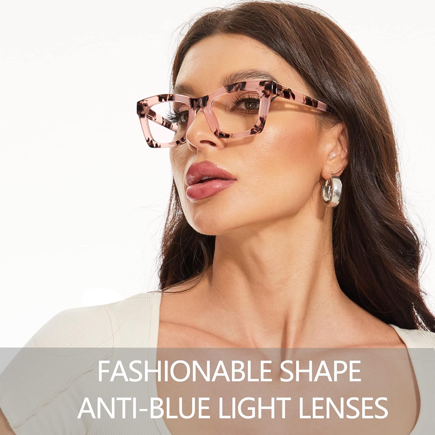 Oprah – Lentes de lectura estilo Stylis con bloqueo de luz azul y bisagra de resorte para mujer