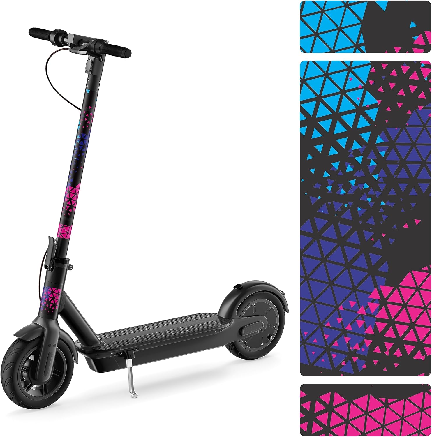 Calcomanías de vinilo autoadhesivas de alta calidad y fundas para patinete eléctrico de adultos, personaliza y protege tu viaje con estilo (Galaxy)