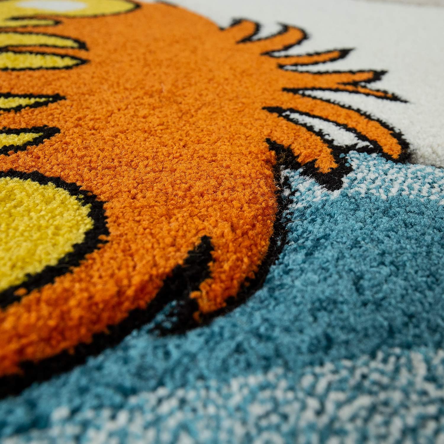 Alfombra infantil con diseño de animales del zoológico, león y elefantes en efecto 3D, colorido, tamaño 4’7″ x 6’7″