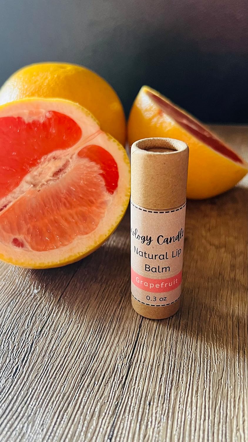 Handmade Natural Lip Balm Set of 5- Original, Mint, Cocoa, Lavender, Grapefruit – 5 Pack