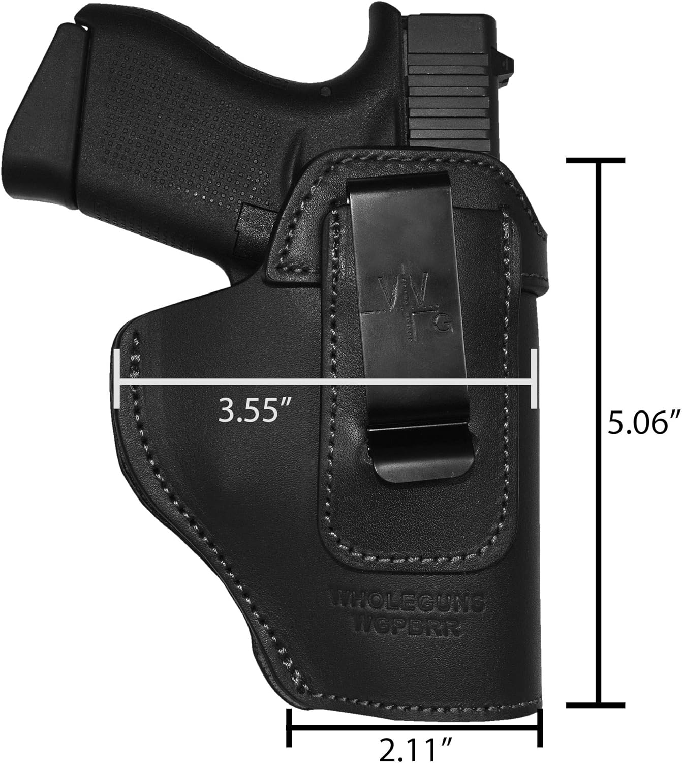 Funda de piel IWB para Glock 17 19 22 23 32 33  S&W M&P ShielSpringfield XD & XDSy todas las pistolas de tamaño similar