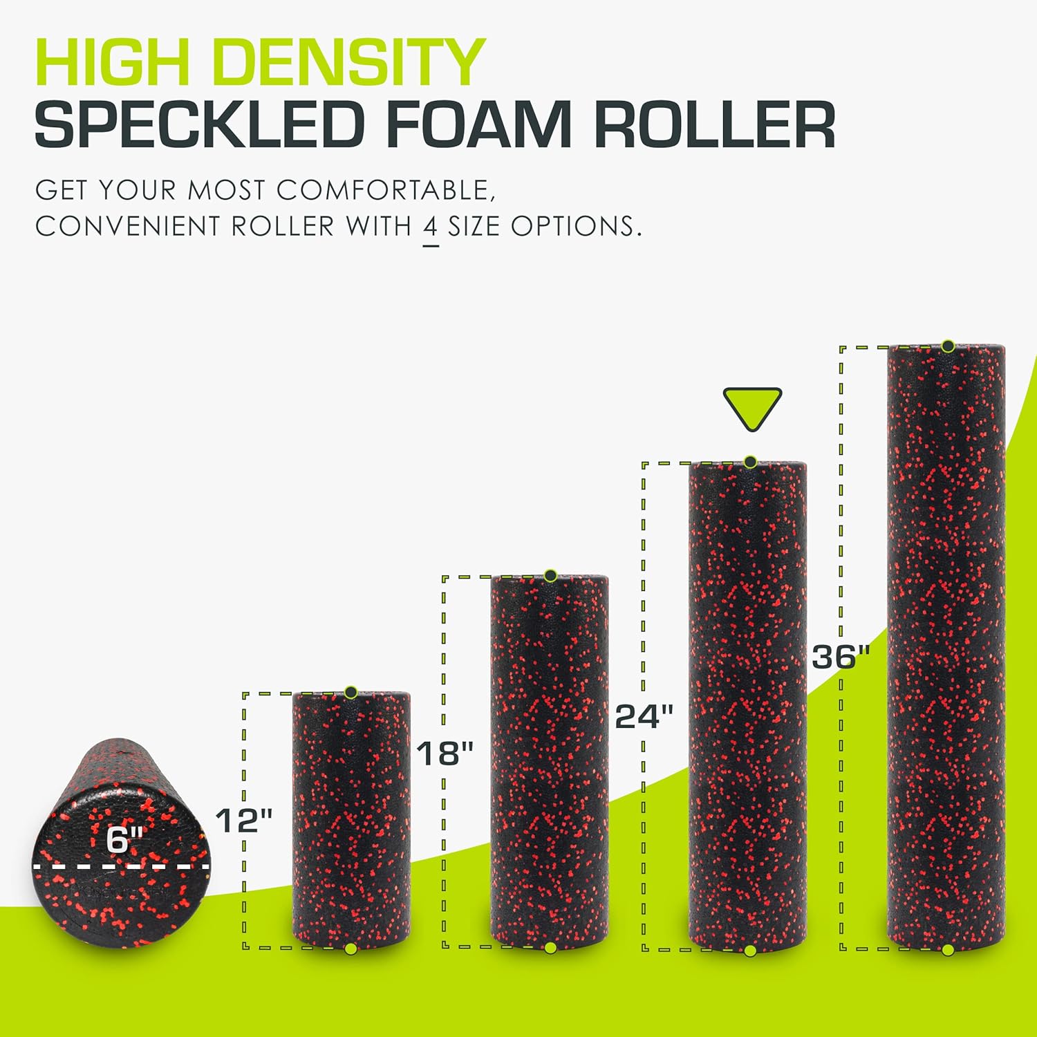 ProsourceFit Rodillos de espuma de alta densidad de 36 pulgadas de largo, herramienta de masaje atlético firme de cuerpo completo para estiramiento