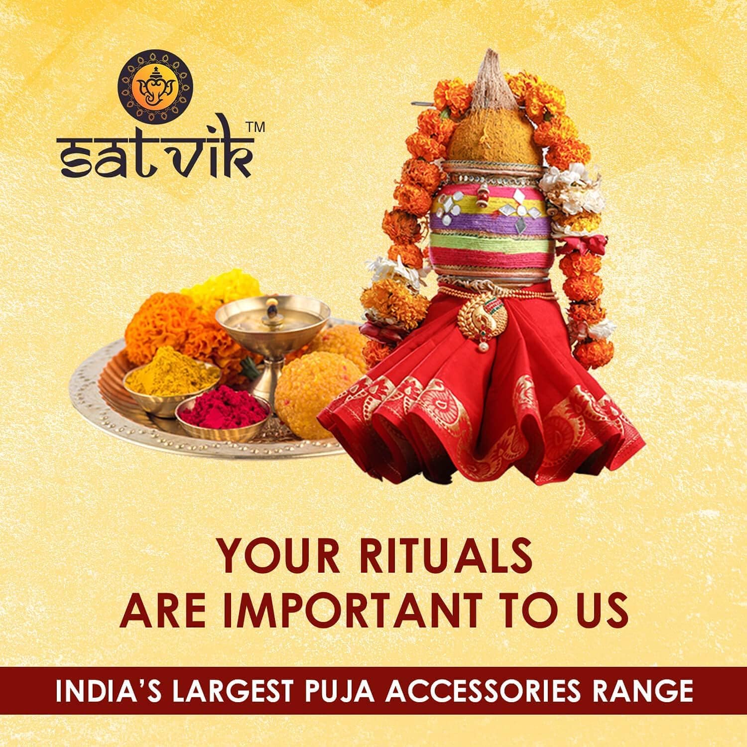 SATVIK Panch de latón Aarti Diya con mango de madera Decoración Soporte de luz de té Latón Jyot Dia Lámpara de aceite de mano Lámpara Puja Kutthu