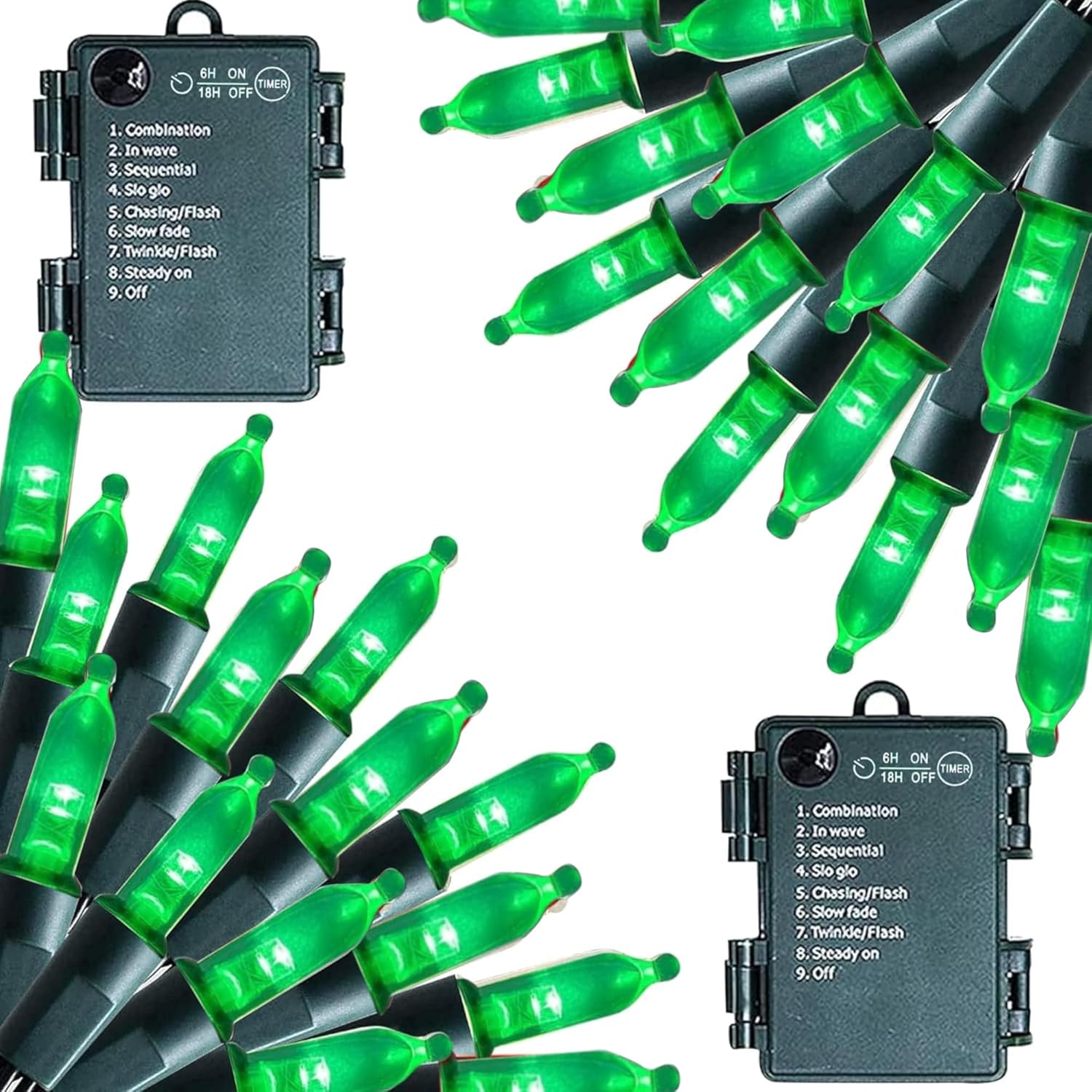 Dazzle Bright 50 mini luces LED (verde, 2)