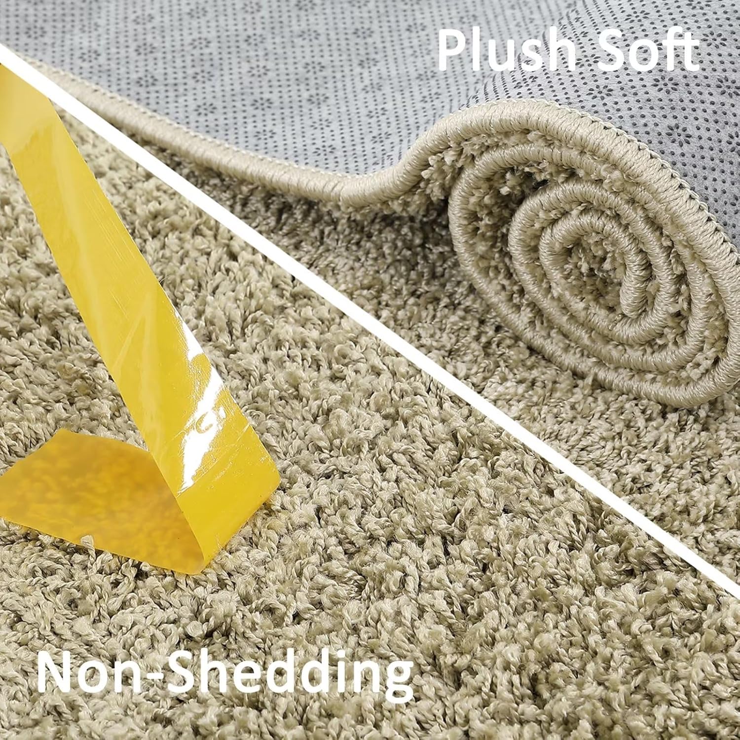 COZYLOOM Alfombra moderna de felpa de 4 x 6 pies, alfombra acogedora de lujo, ultra suave, para interiores, para sala de estar, antideslizante,