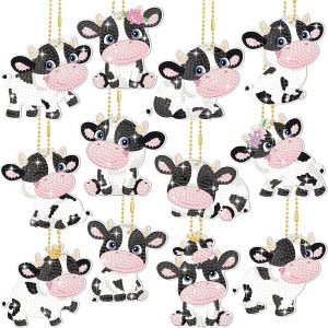 12 piezas DIY 5D diamante pintura llavero acrílico diamantes de imitación arte diamante para niños adultos principiantes bolsa colgante colgante, 12 piezas DIY 5D diamante pintura llavero acrílico diamantes de imitación arte diamante para niños adultos principiantes bolsa colgante colgante,