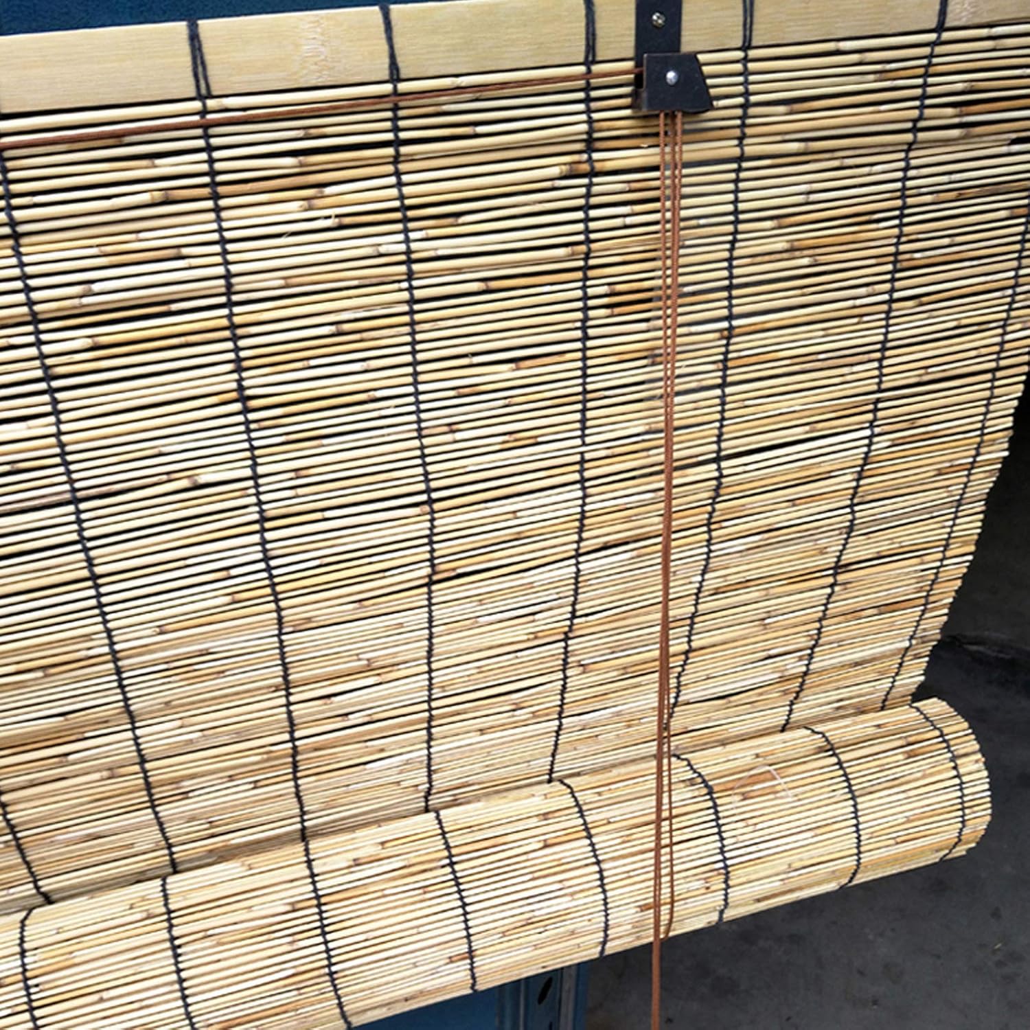 Cortina de pared para decoración de pared, cortina de privacidad de interior, cortina de bambú enrollable de elevación, persianas enrollables para