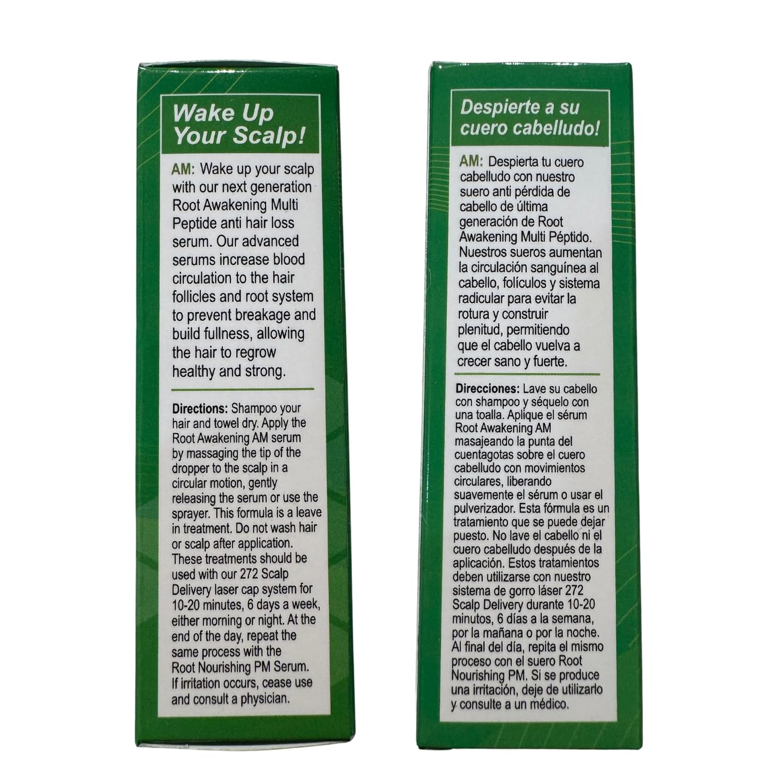 Suscripción al tratamiento del crecimiento del cabello con péptido AM PM y sueros de células madre, champú equilibrado con pH