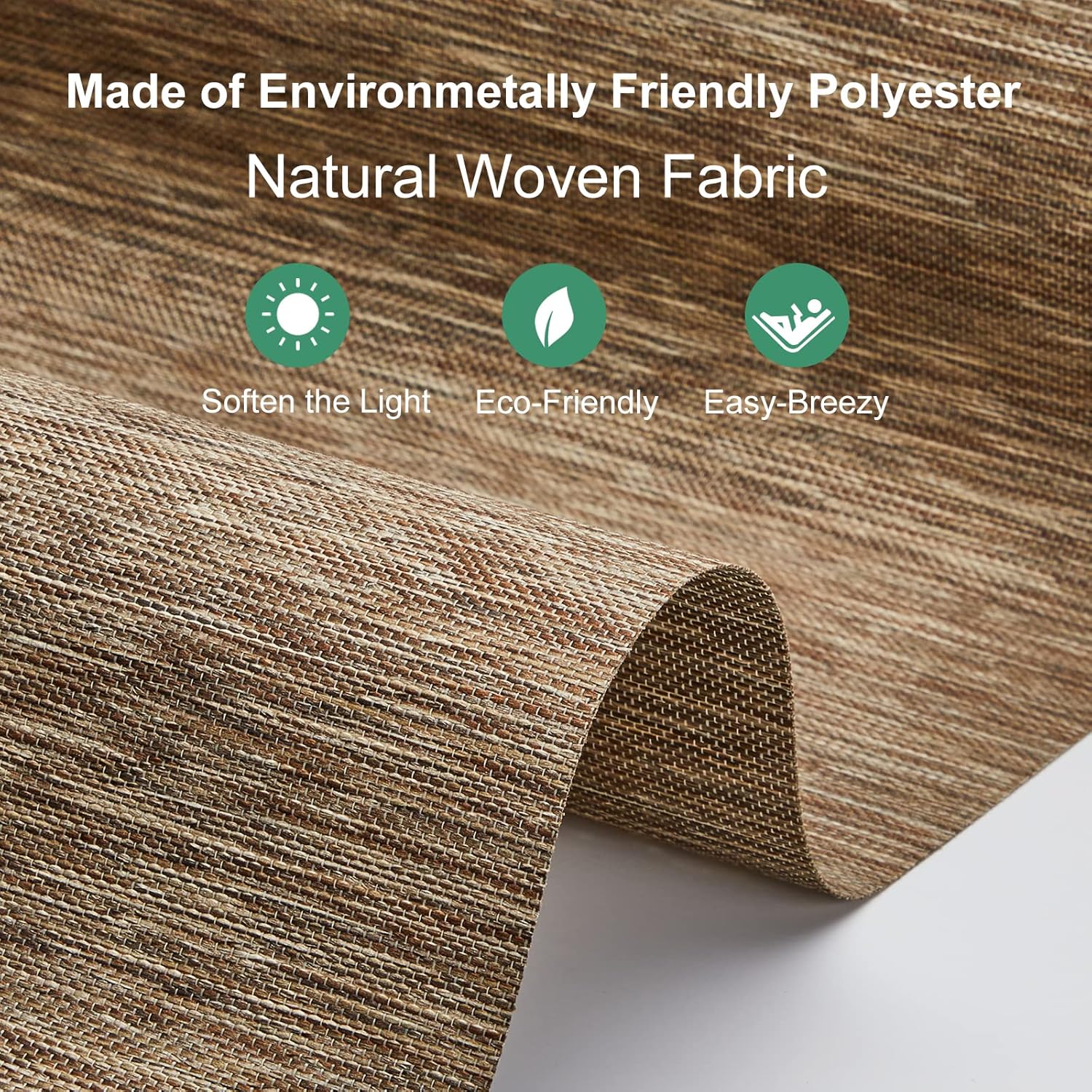 Persianas de tamaño personalizado con cenefa, persianas inalámbricas tejidas naturales, persianas enrollables filtrantes de luz para el hogar,