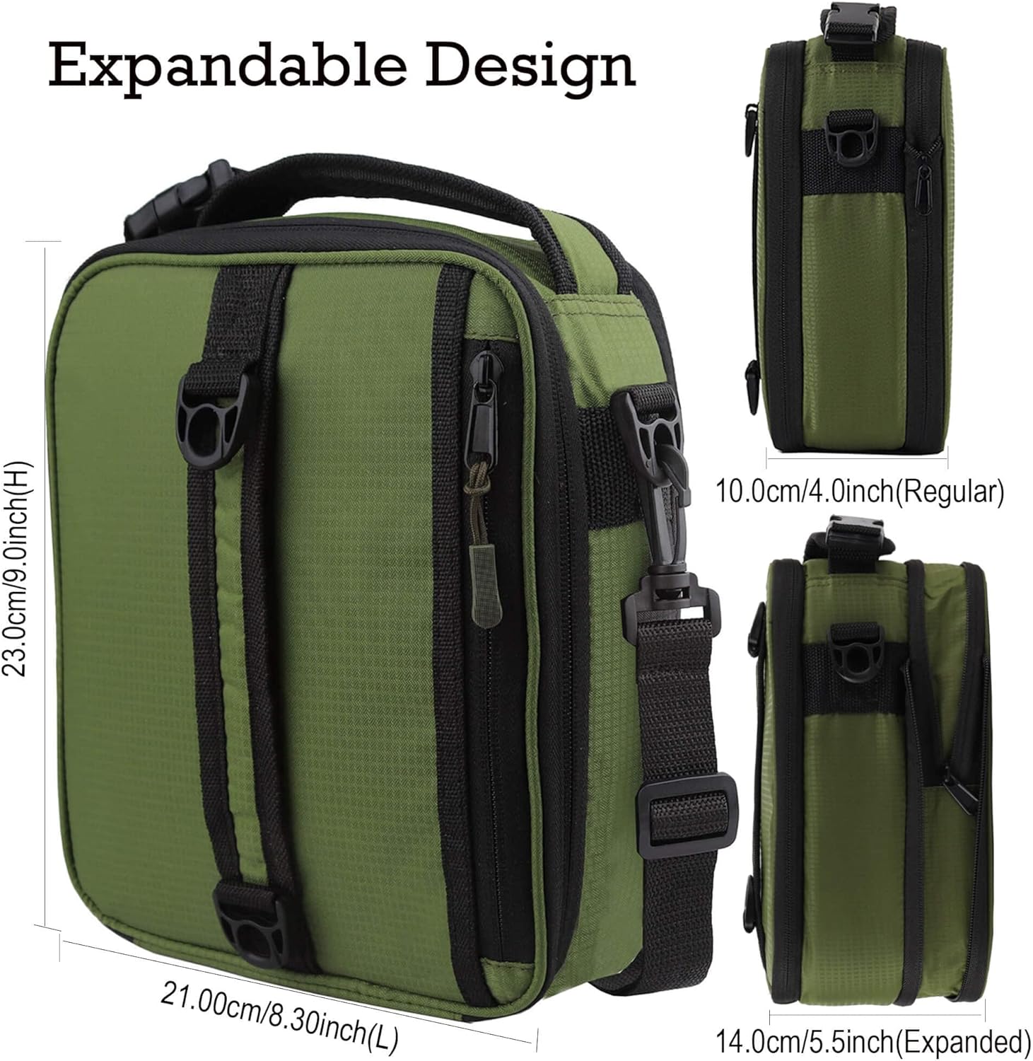 GOWRAPS Lonchera para hombres y niños, pequeña bolsa de almuerzo aislada para trabajo, escuela, viajes, lonchera táctica con correa rectangular