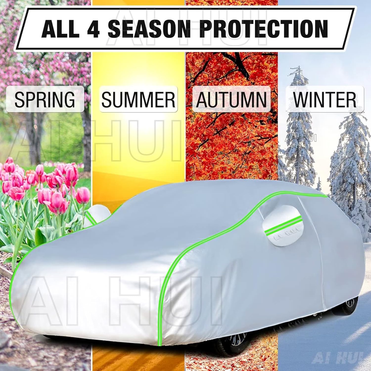 AI HUI Funda de coche compatible con Honda Odyssey Minivan (2005-2023), funda impermeable para todo tipo de clima, cubierta exterior completa