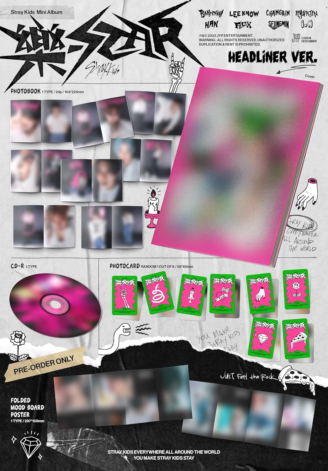 Stray Kids ROCK-STAR 8 Mini álbum HEADLINER VerQ