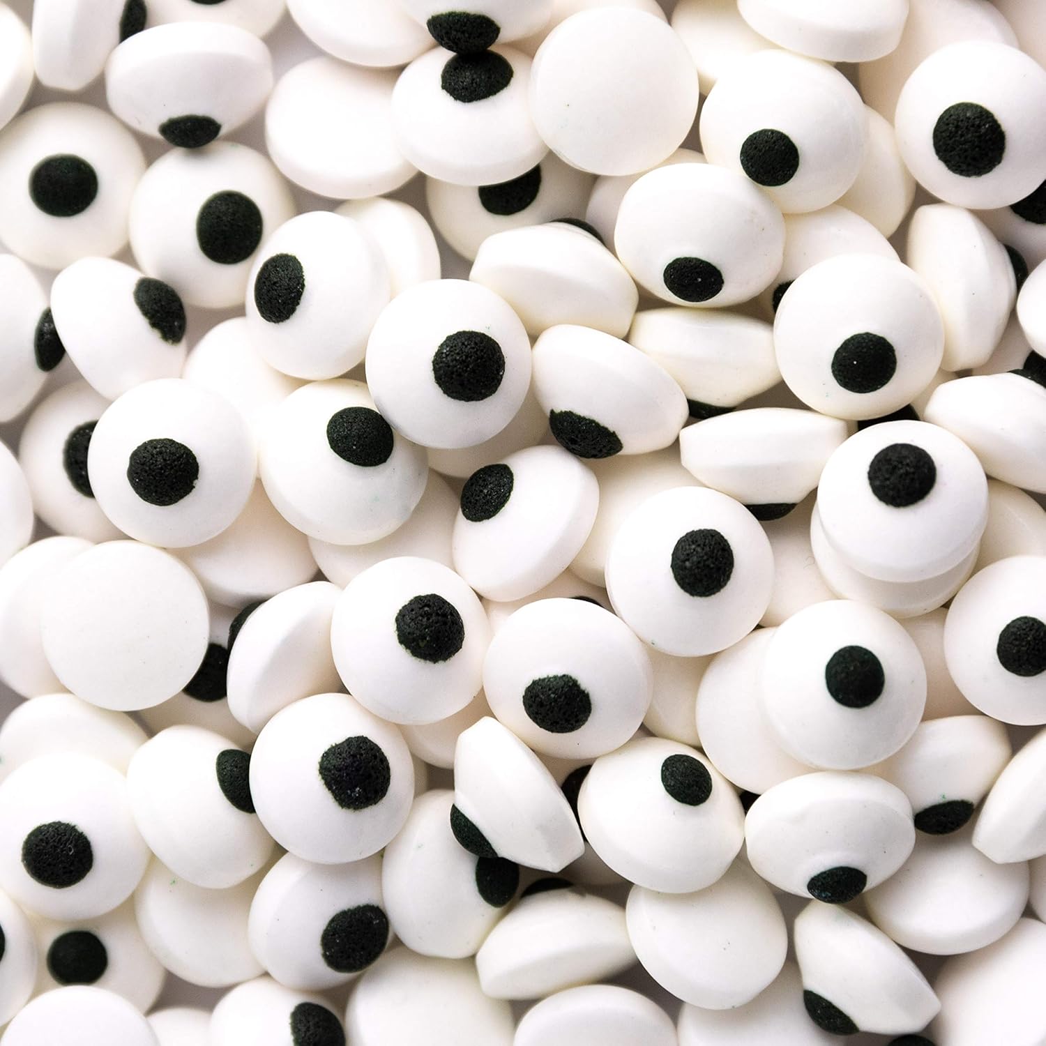 Sweets Indeed Globos oculares de caramelo a granel, 250 unidades, ojos comestibles, gránulos de Halloween, perfectos para decoraciones de pasteles,