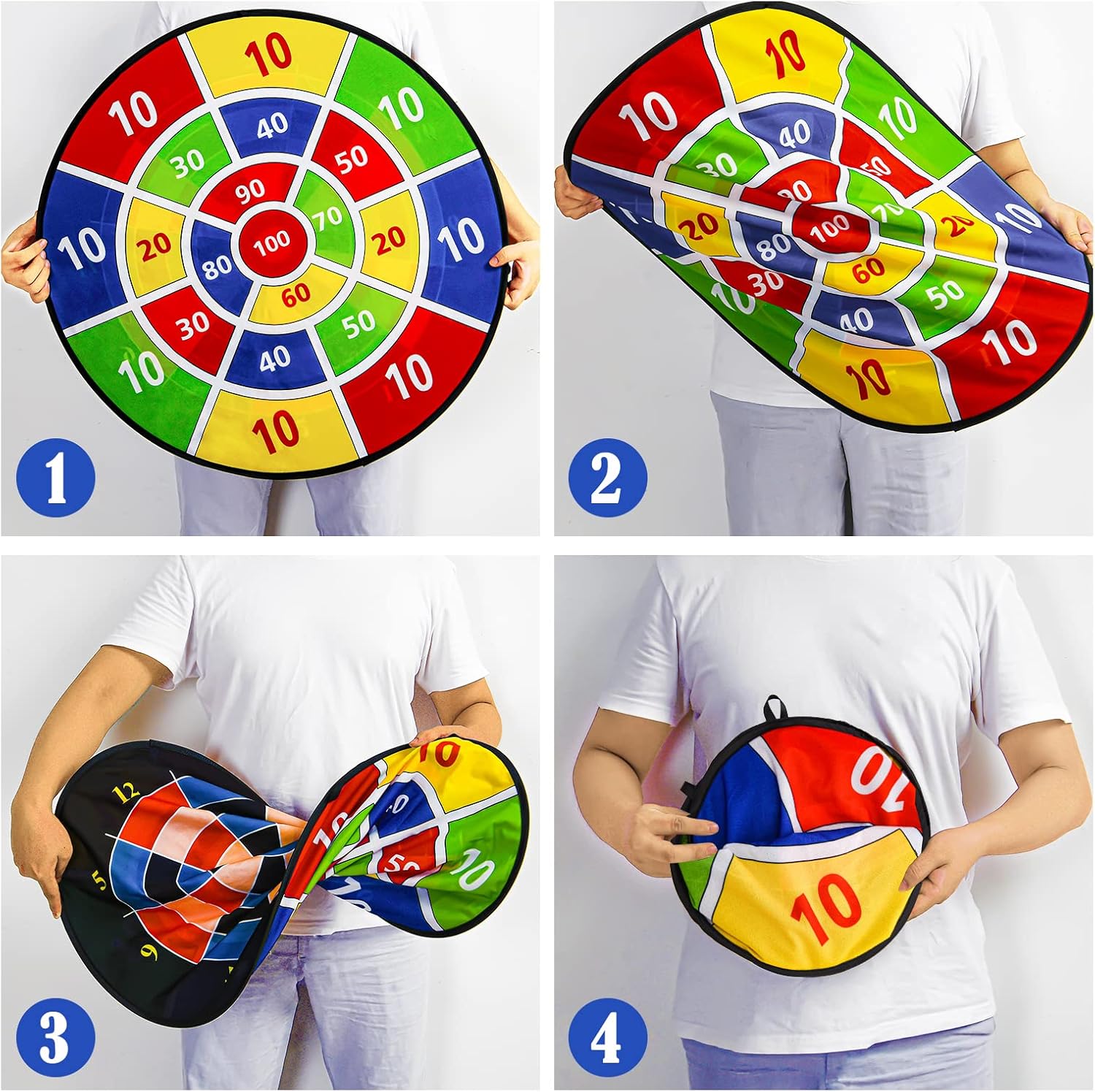Tablero de dardos de 29 pulgadas con bolas para niños, regalos juguetes para niños de 8 a 12 años, juego de mesa de dardos con bolas adhesivas,