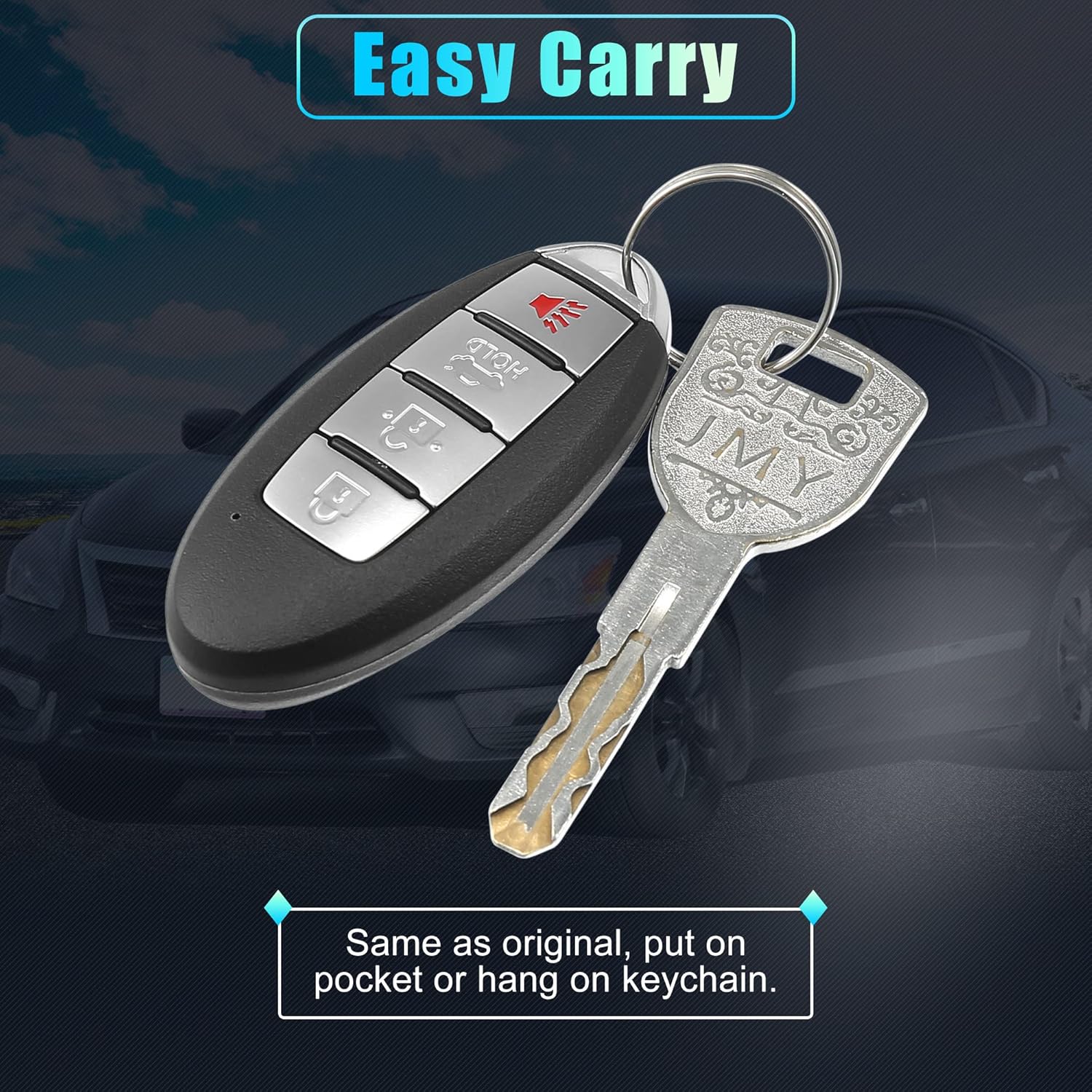 X AUTOHAUX 434MHz KR5TXN1 – Llavero de repuesto inteligente sin llave para Nissan Altima 2019-2021 para Sentra 2020 2021 para Versa 2020 2021 2022 4