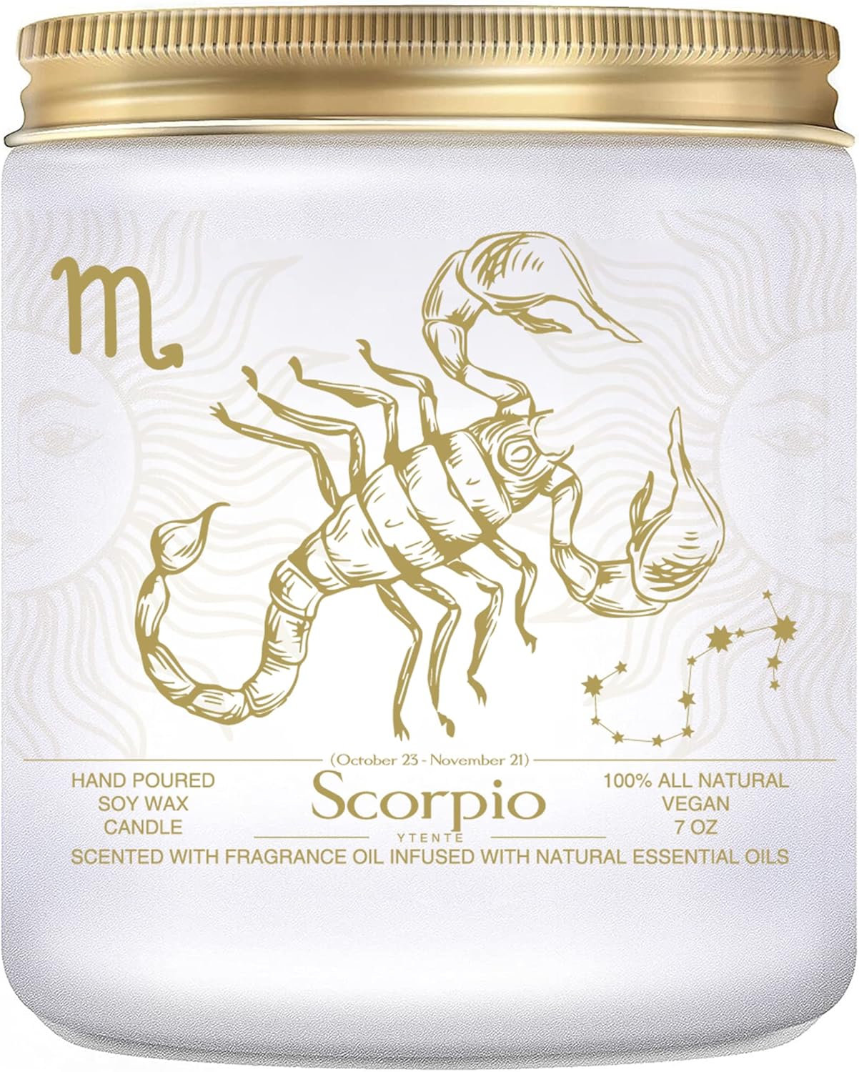 Regalo de velas con signo del zodiaco, velas de cristales del zodiaco, velas de astrología con aroma a lavanda, velas de soya para mejores amigos,
