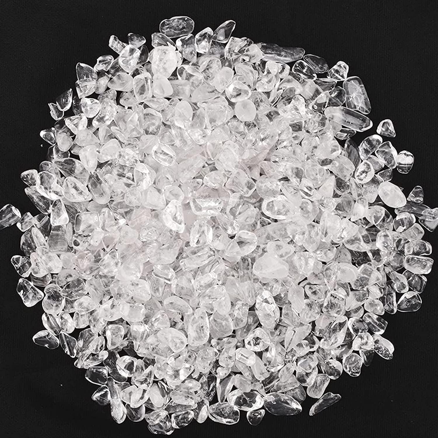 Piedras de cristal transparente, 0.95 libras, piedra natural de cuarzo triturado de forma irregular para relleno de jarrón, acuario, piedras