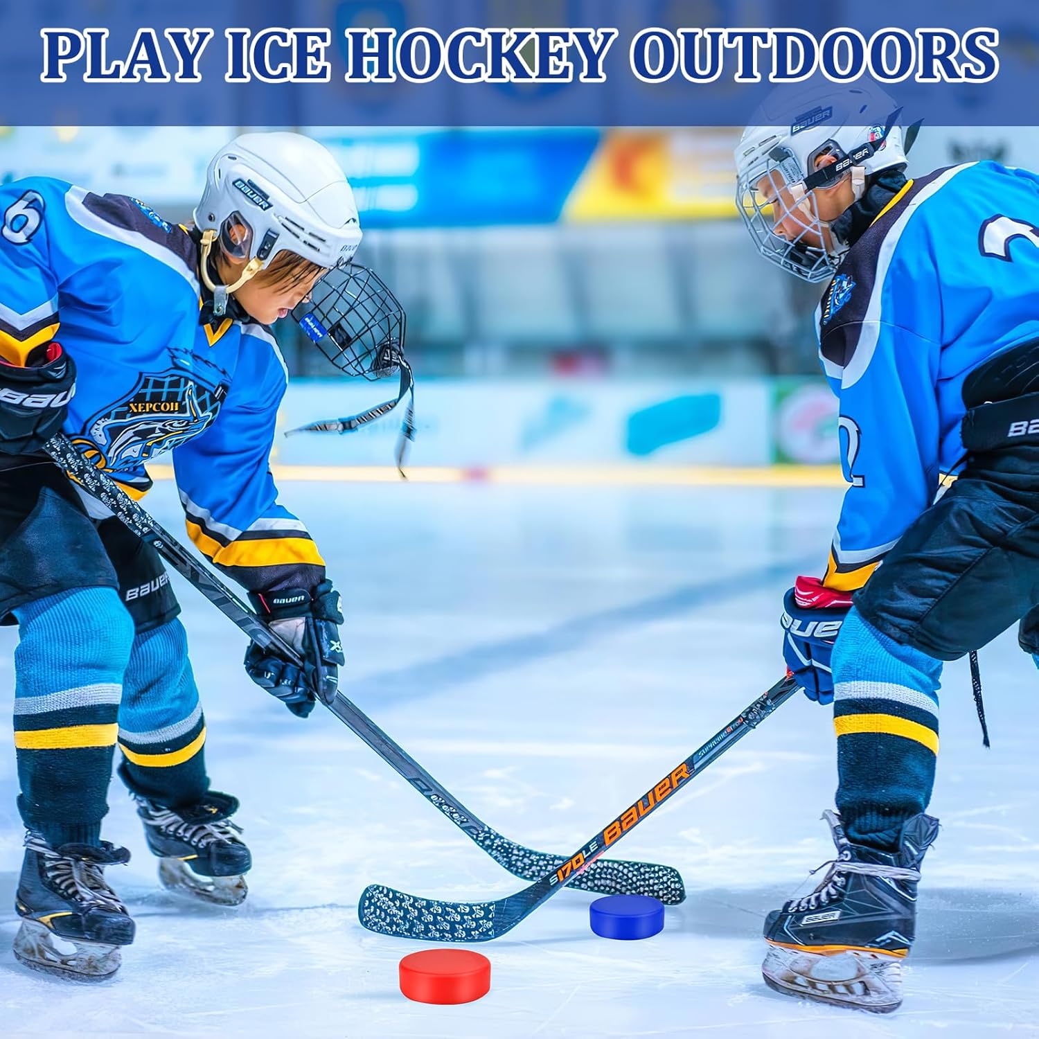 Discos de hockey de espuma, discos de hockey sobre hielo para practicar y entrenamiento clásico, juego de piso para interiores, deportes al aire