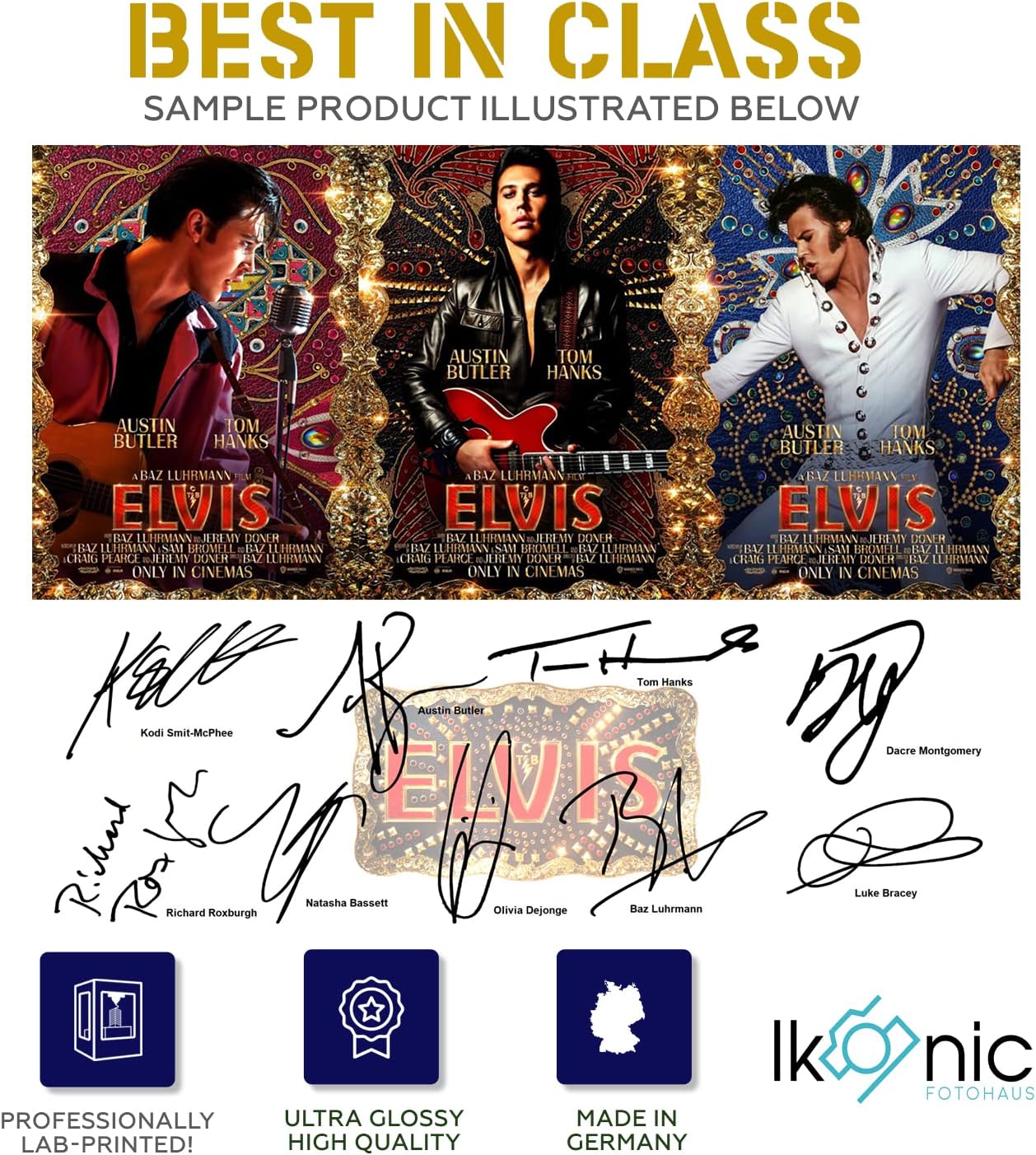 Ikonic Fotohaus George Kittle Epic Rush – Impresión de autógrafos con foto firmada, arte de pared para decoración del hogar