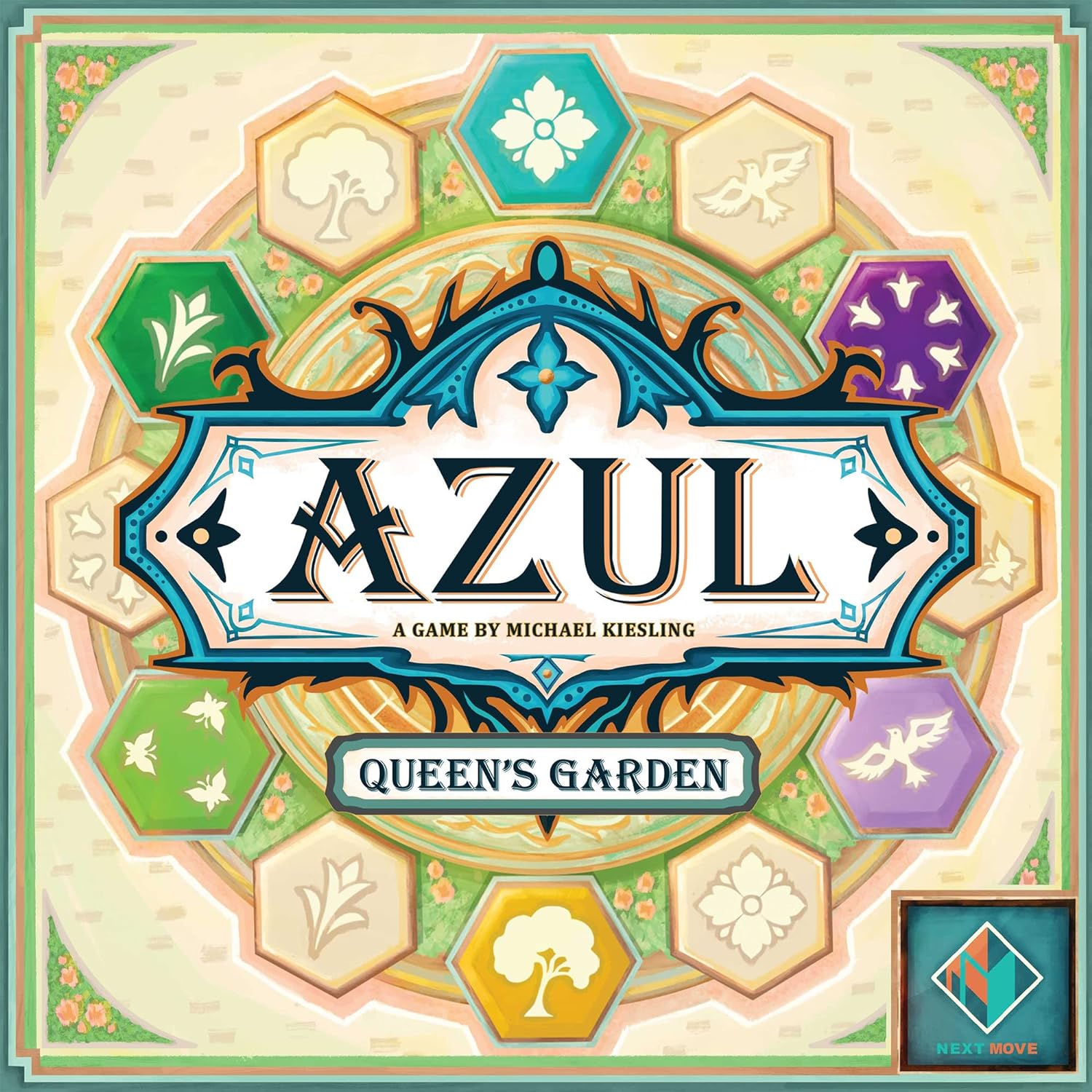 Azul Queen’s Garden – Juego de mesa – Crea un paraíso real! Juego de estrategia de colocación de mosaico para niños y adultos, mayores de 10 años,