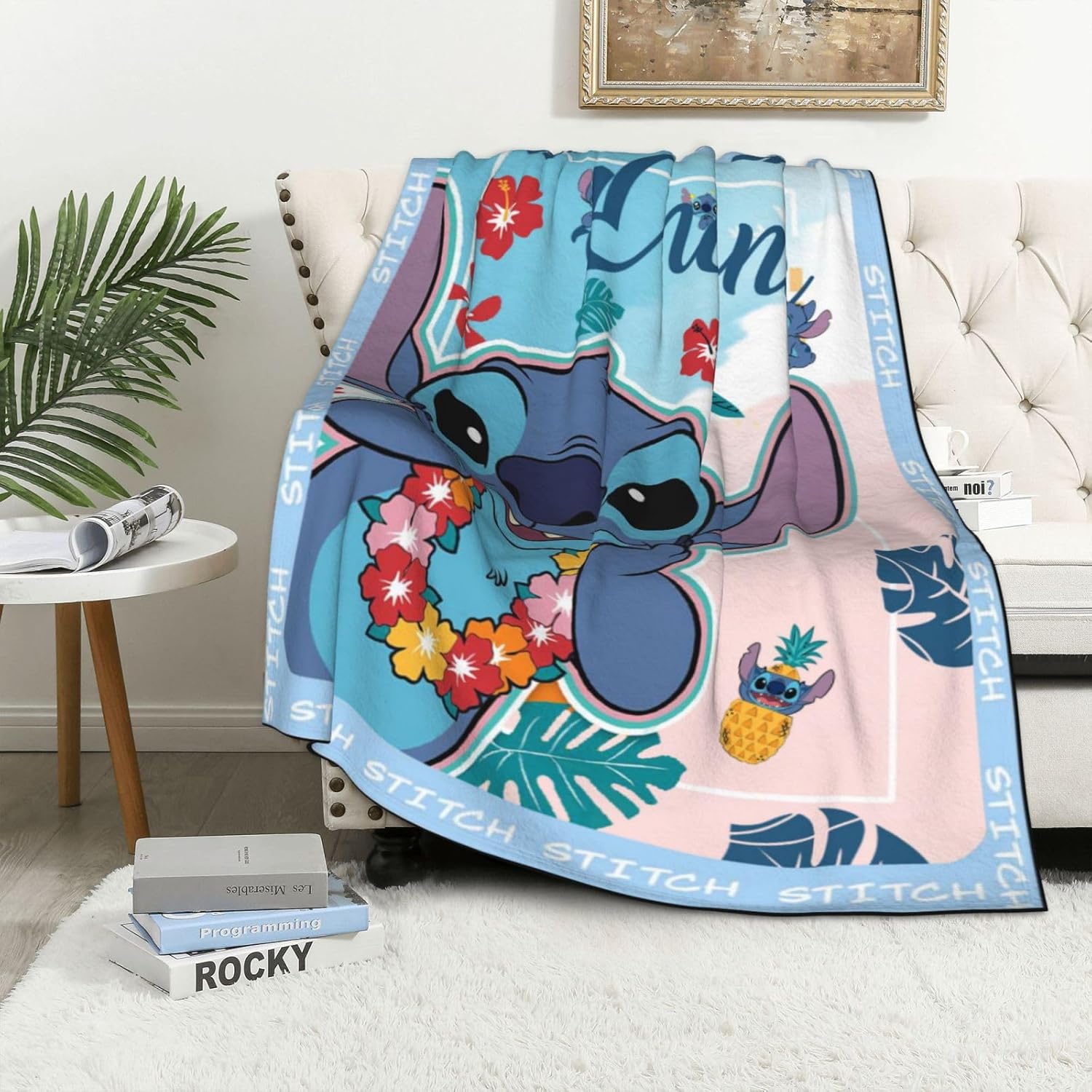 Manta de franela ultra suave de dibujos animados, cálida y cómoda, bonita manta o sofá para el hogar, 60 x 50 pulgadas