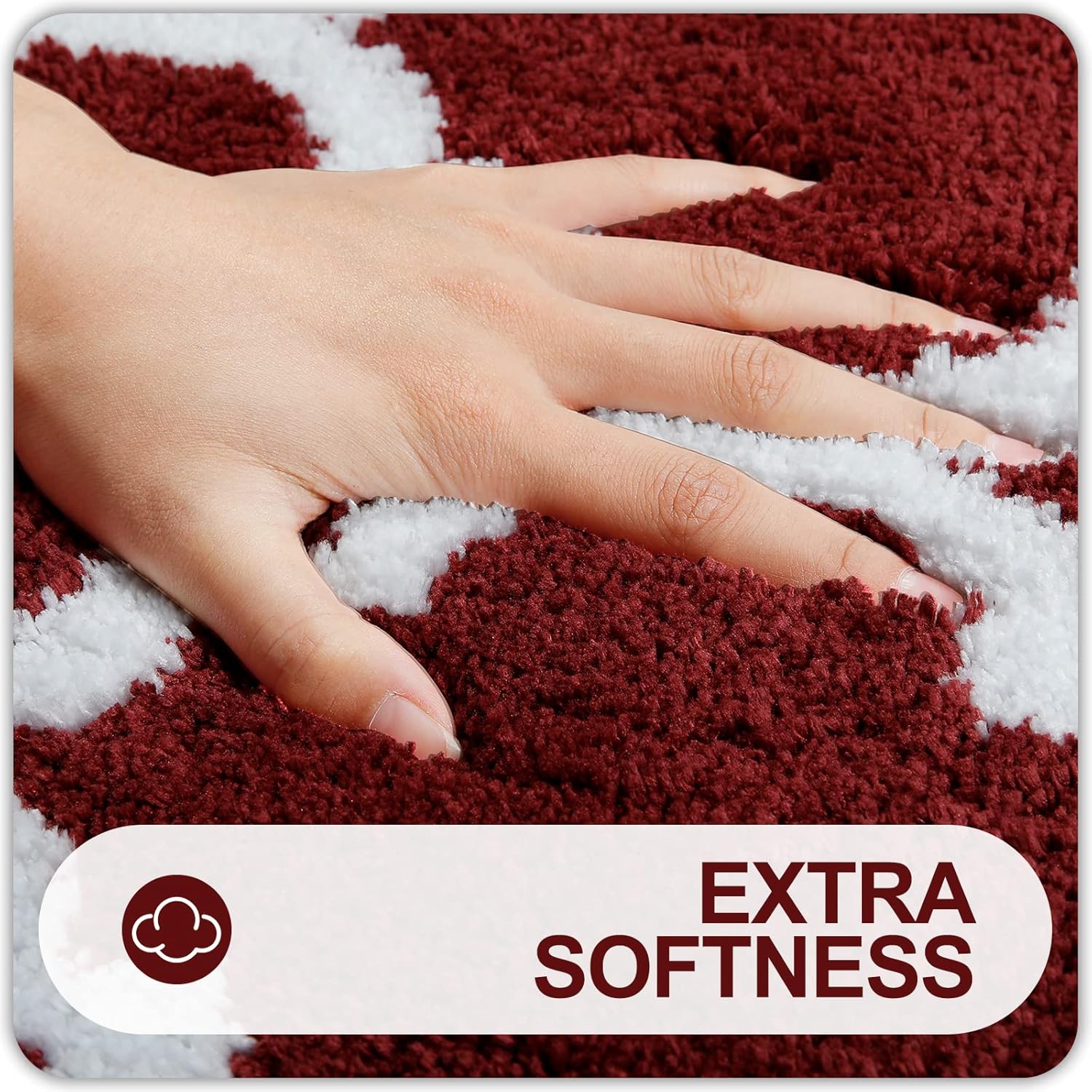 OLANLY – Tapete de baño de microfibra suave y absorbente. Tapete para el baño, antideslizante y esponjoso. Lavar y secar a máquina. Tapetes para el