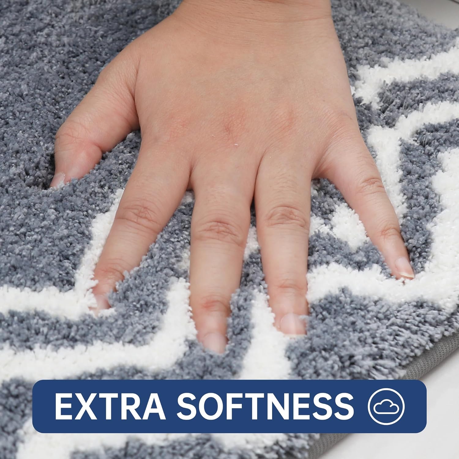 COSY HOMEER Alfombras extra gruesas para el baño, tapetes antideslizantes, felpa suave, 100% poliéster fuerte, tapete para sala de estar,