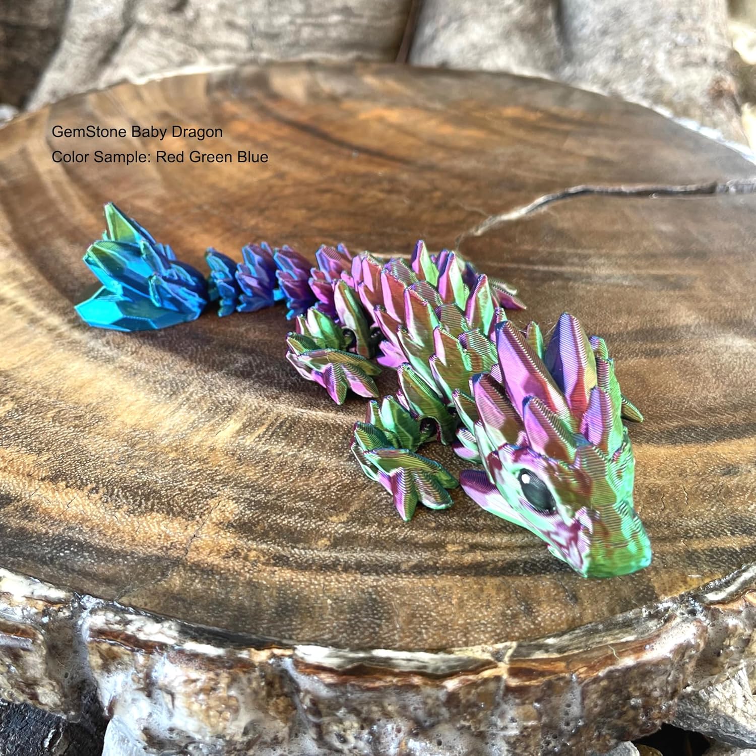 Dragones bebé con huevo de dragón opcional  Cristal articulado bebé, rosa, orquídea, piedra preciosa, juguete para ansiedad para autismo, TDAH