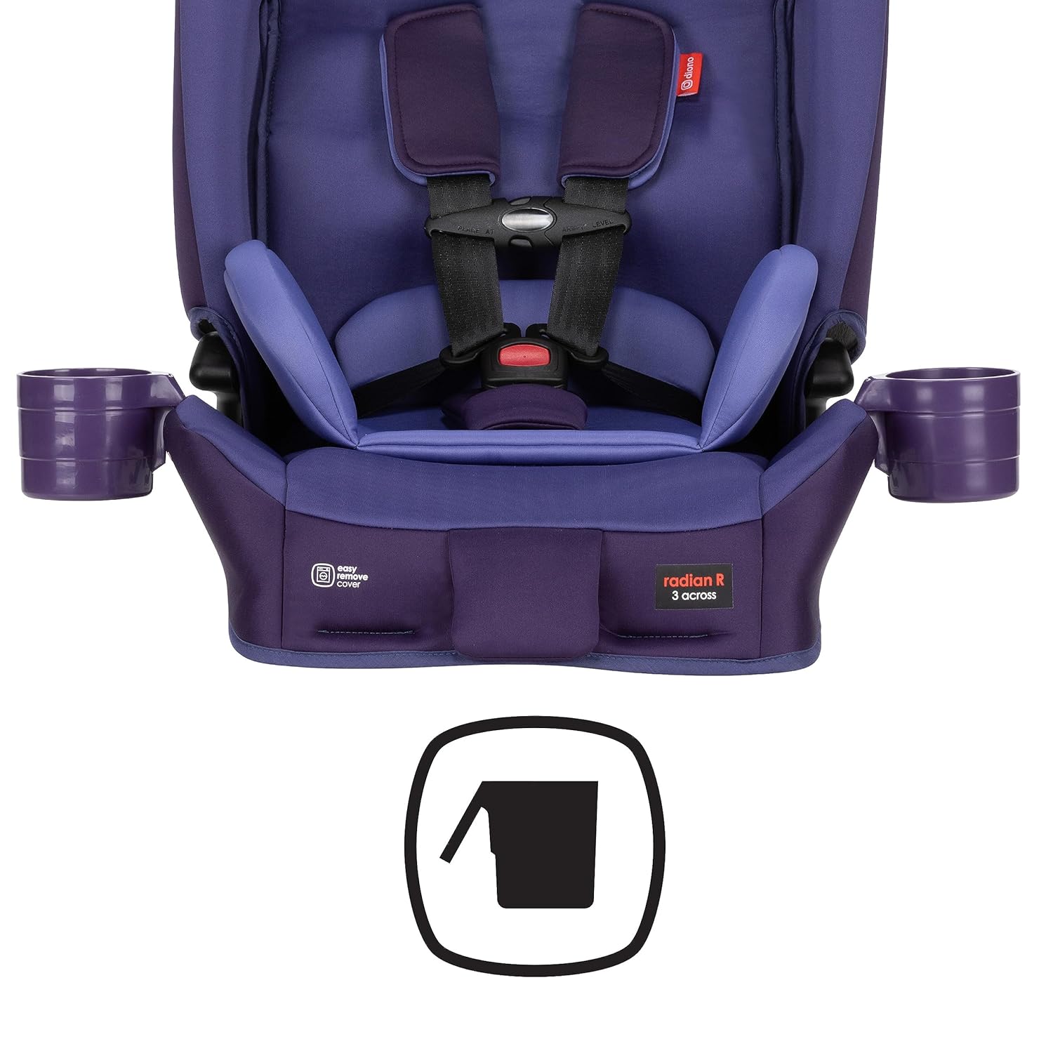Diono Radian 3R, asiento de automóvil convertible todo en uno, orientado hacia atrás y hacia adelante, asiento de automóvil para 10 años, 1 asiento
