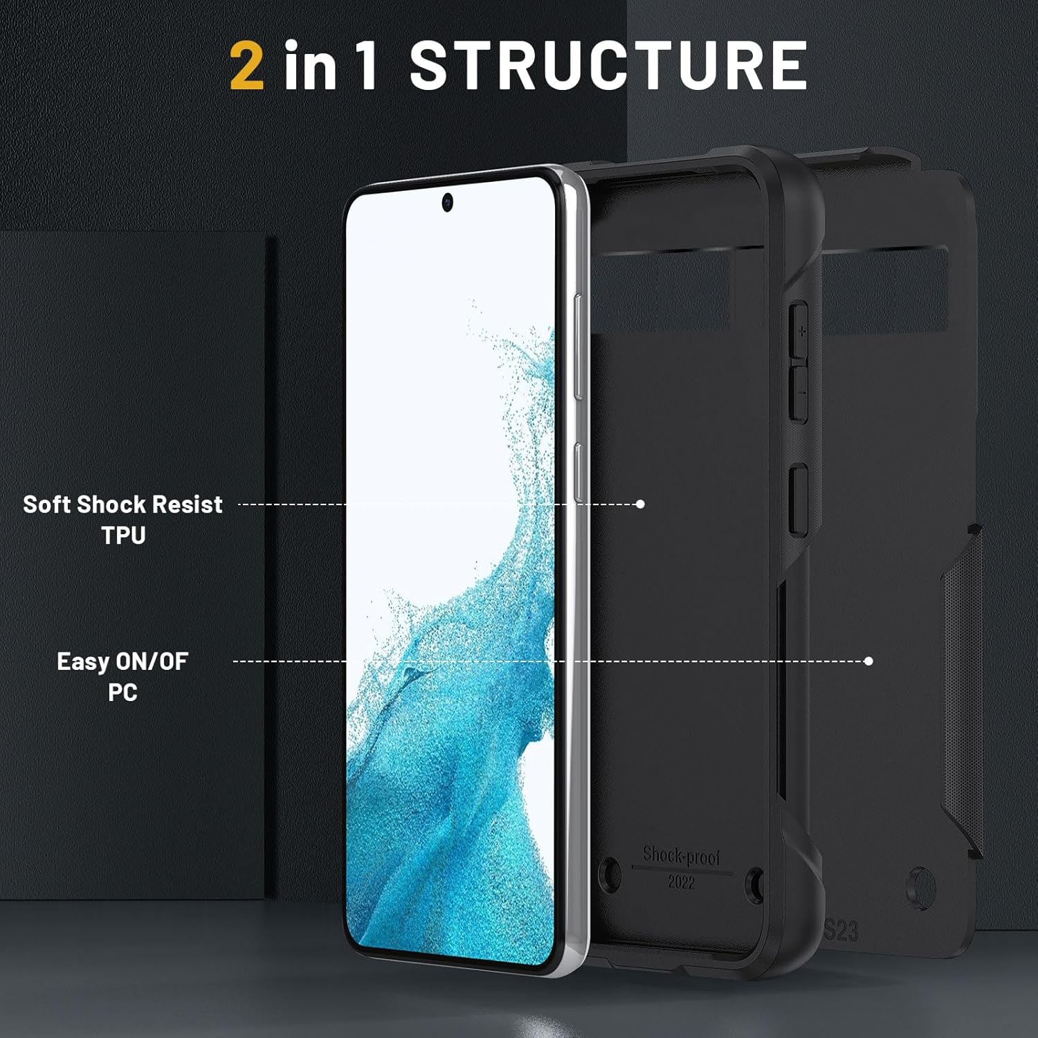 Funda para Pixel 7A, de doble capa, resistente, a prueba de golpes, con soporte, funda protectora militar a prueba de caídas para Google Pixel 7A de