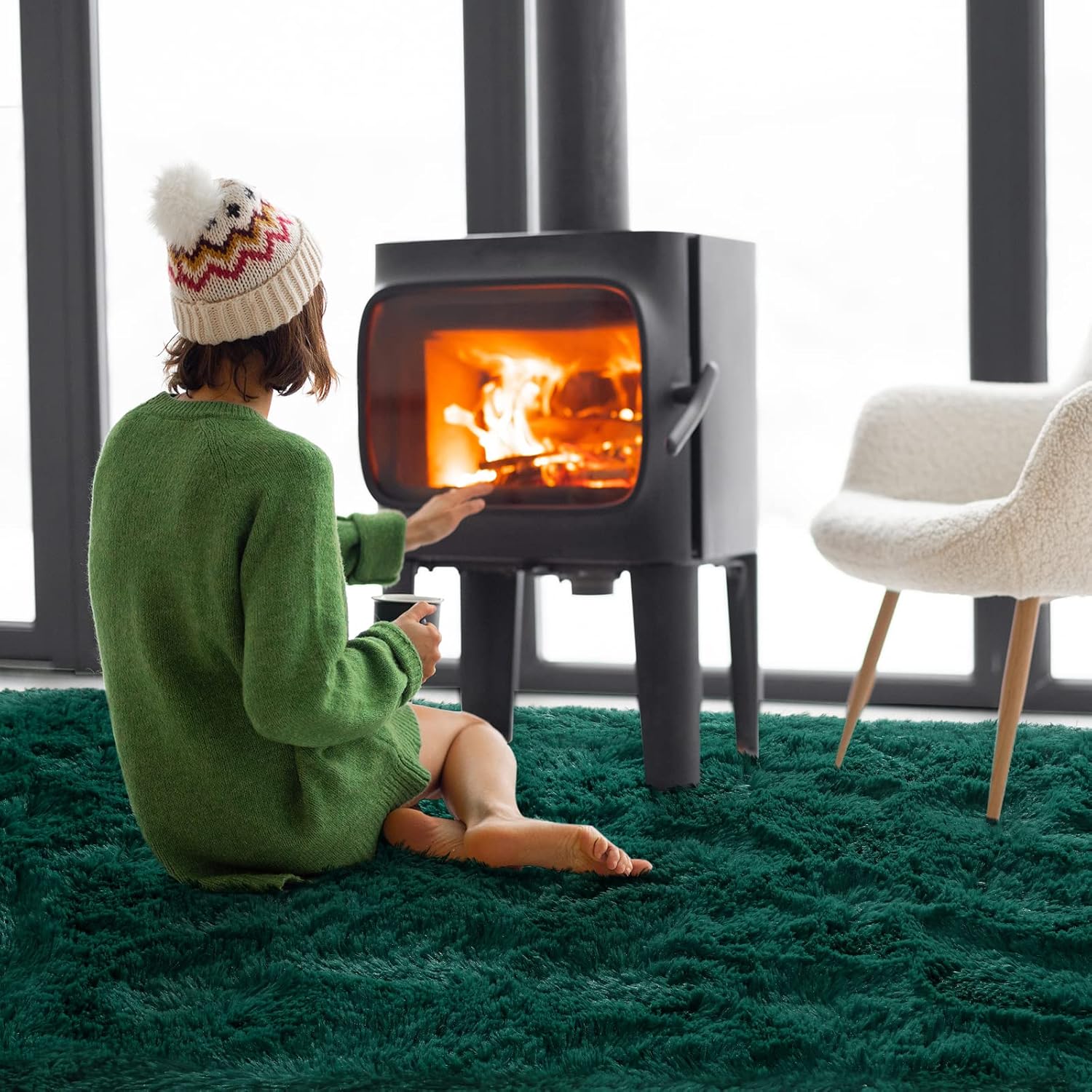 Merelax – Tapete moderno afelpado para habitación, sala, habitación de niños y guardería, tapete decorativo suave, cómodo y antideslizante para