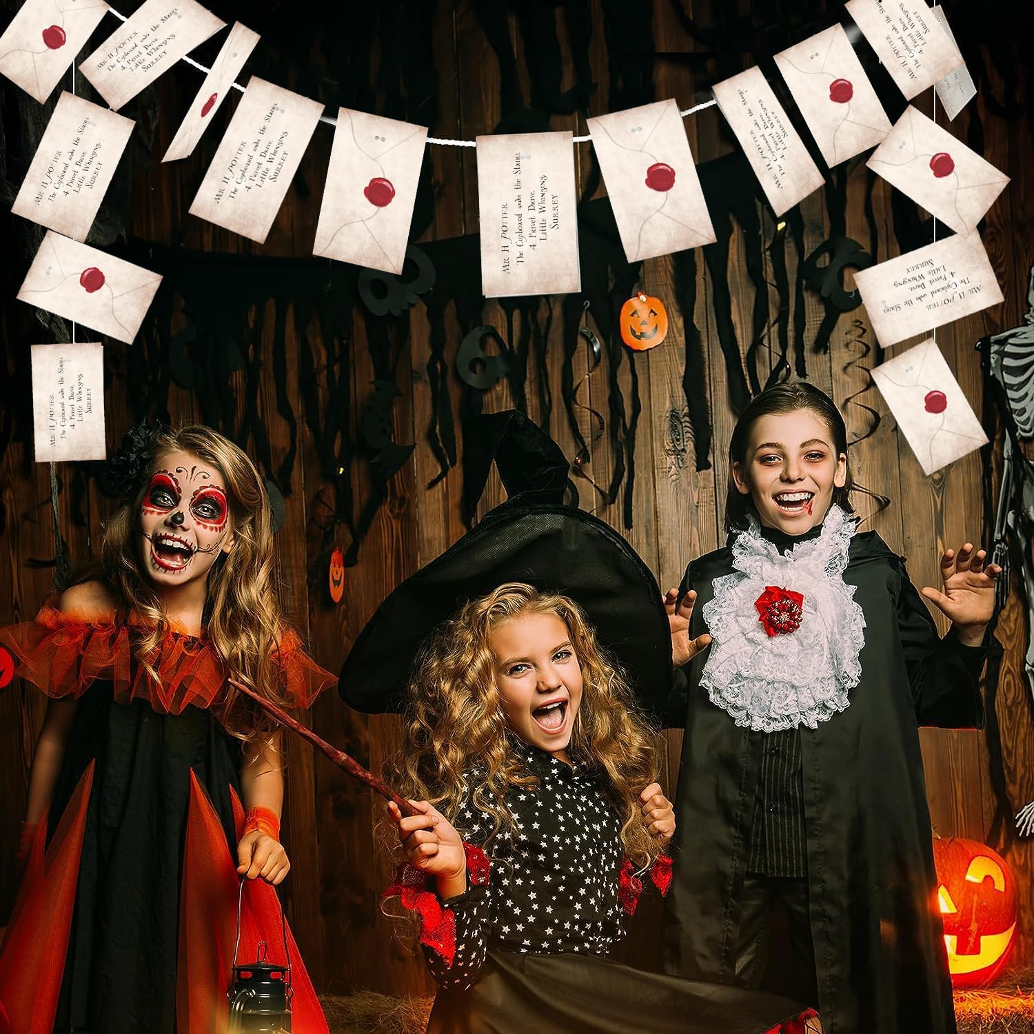 Carteles flotantes de aceptación de magos para decoraciones de Halloween, decoración de bienvenida de magos mágicos para fiesta temática de