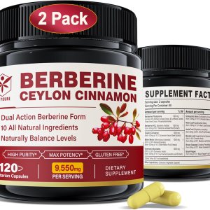 Suplemento de berberina de 1500 mg con canela de Ceilán, melón amargo, hoja de plátano y extracto botánico para apoyo inmunológico y manejo Suplemento de berberina de 1500 mg con canela de Ceilán, melón amargo, hoja de plátano y extracto botánico para apoyo inmunológico y manejo