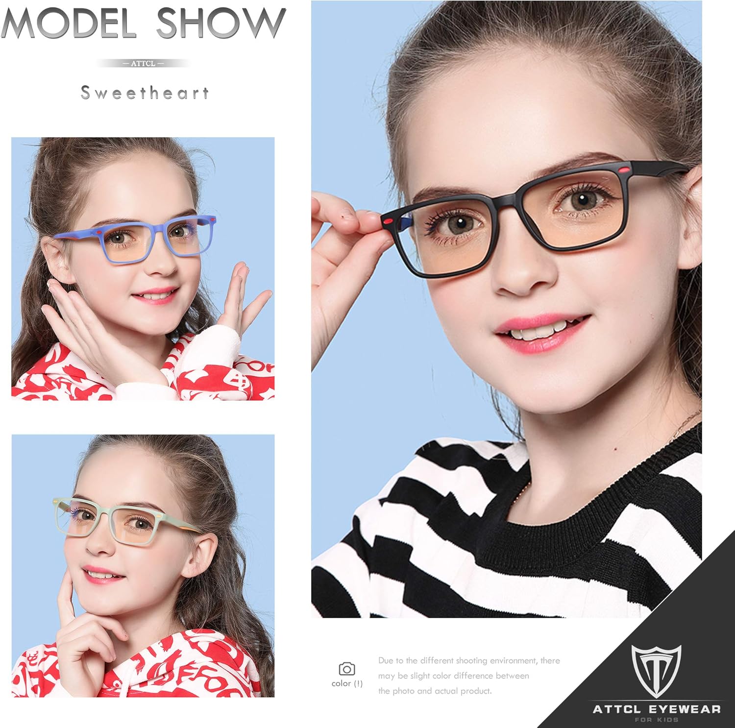 ATTCL – Gafas de bloqueo de luz azul de computadora, gafas para juegos, para niños de 3 a 10 años