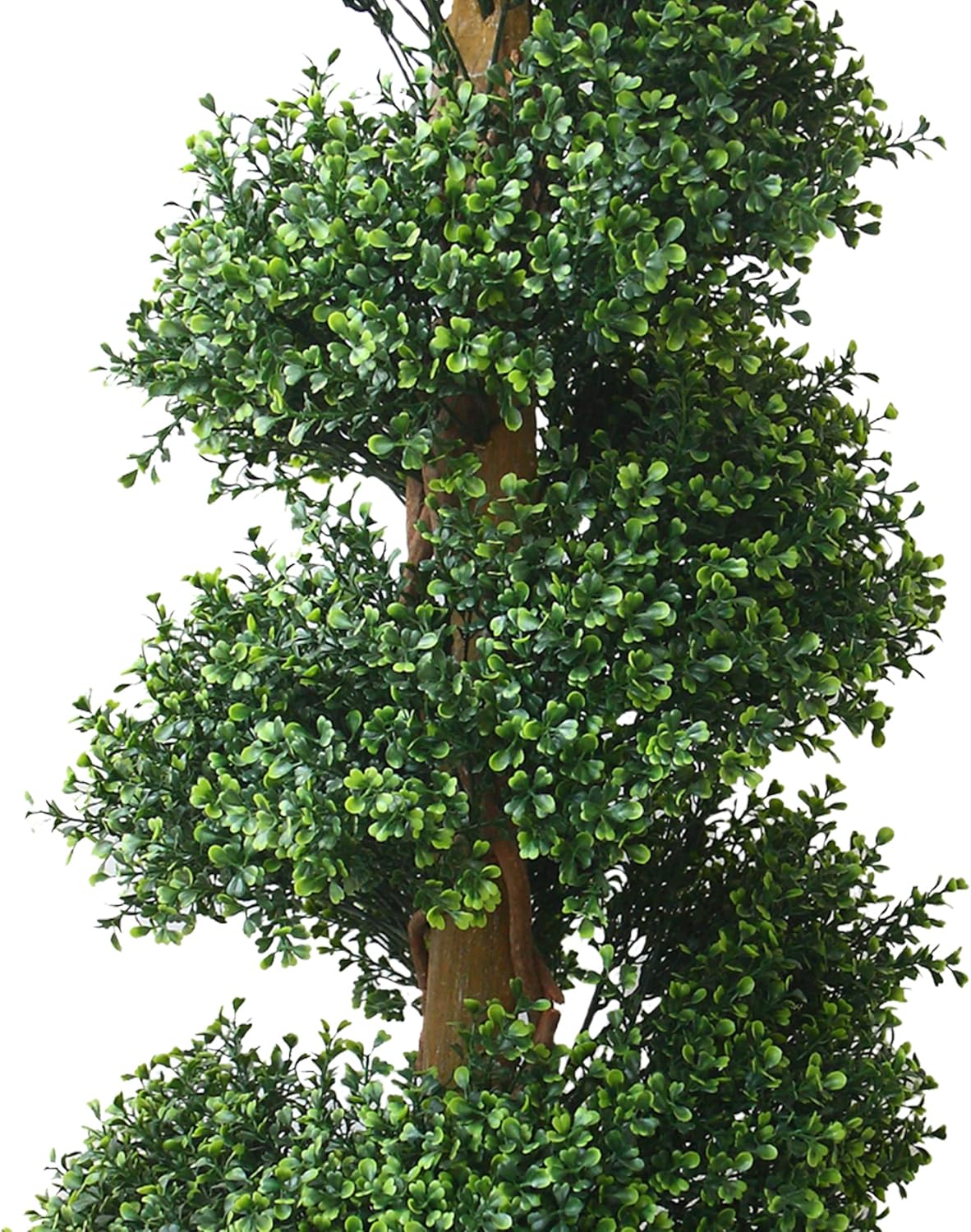 Pure Garden Árbol en espiral artificial de 48 pulgadas, boj en maceta, decoración de interiores o exteriores, plantas sintéticas para el hogar,