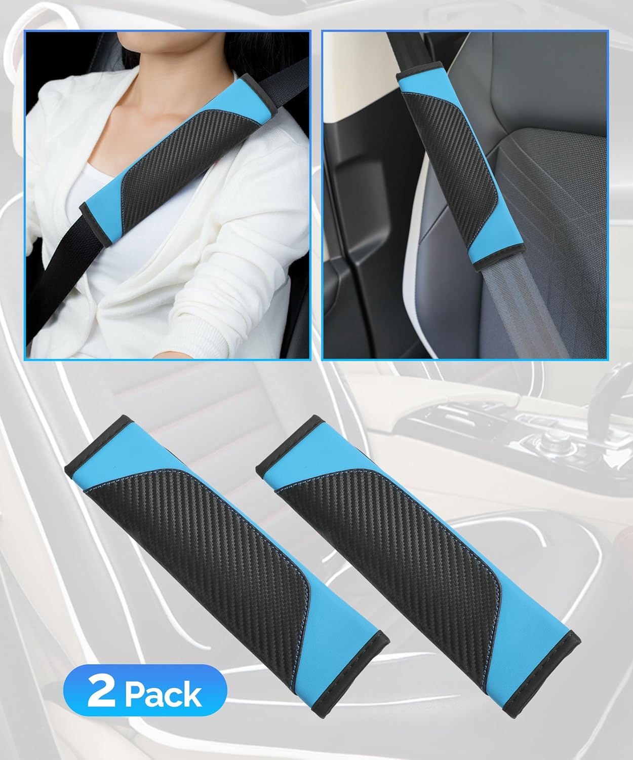 Funda para cinturón de seguridad, fundas para cinturón de seguridad, accesorios de automóvil, almohadilla de hombro para cinturón de seguridad de