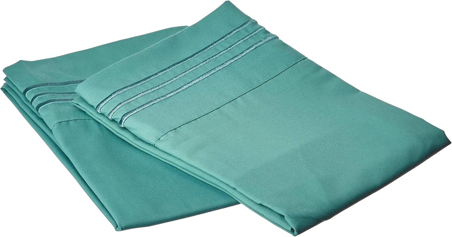Elegante juego de cómodas sábanas para cama de 1500 hilos resistente a arrugas y a la decoloración, calidad egipcia de lujo ultrasuave de 4 piezas,